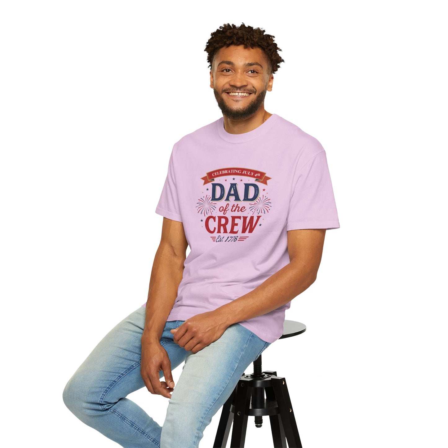 Dad of the Crew T-Shirt — Patriotic 4th of July Tee, Independence Day Shirt