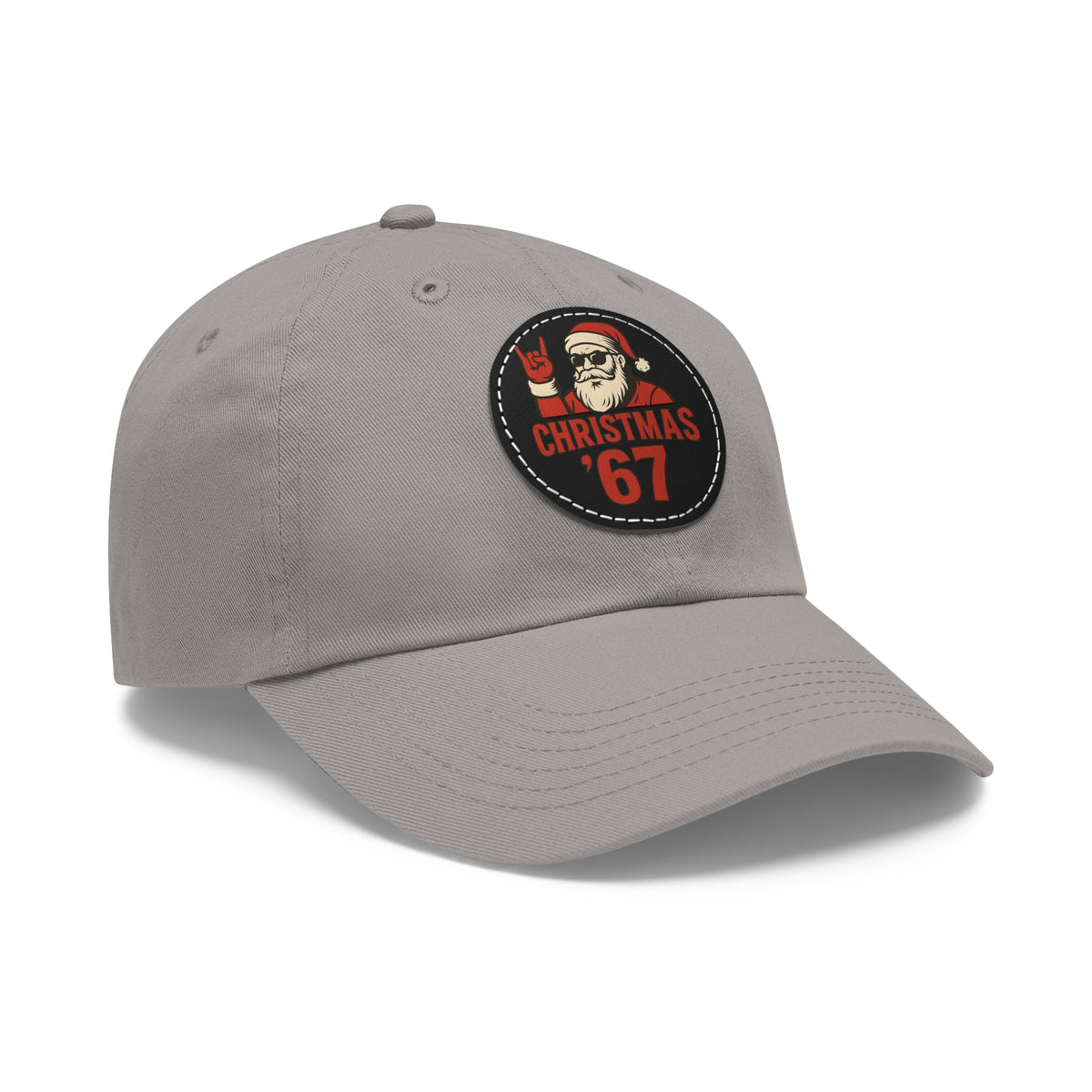 Christmas '67 Hat — Retro Santa Leather Patch Cap