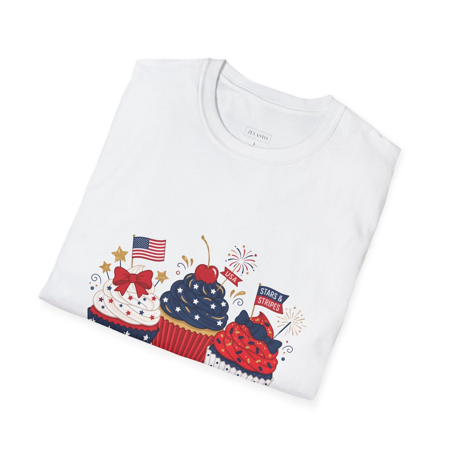 Patriotic Cupcakes T-Shirt — "Sweet Land of Liberty" 4th of July Tee