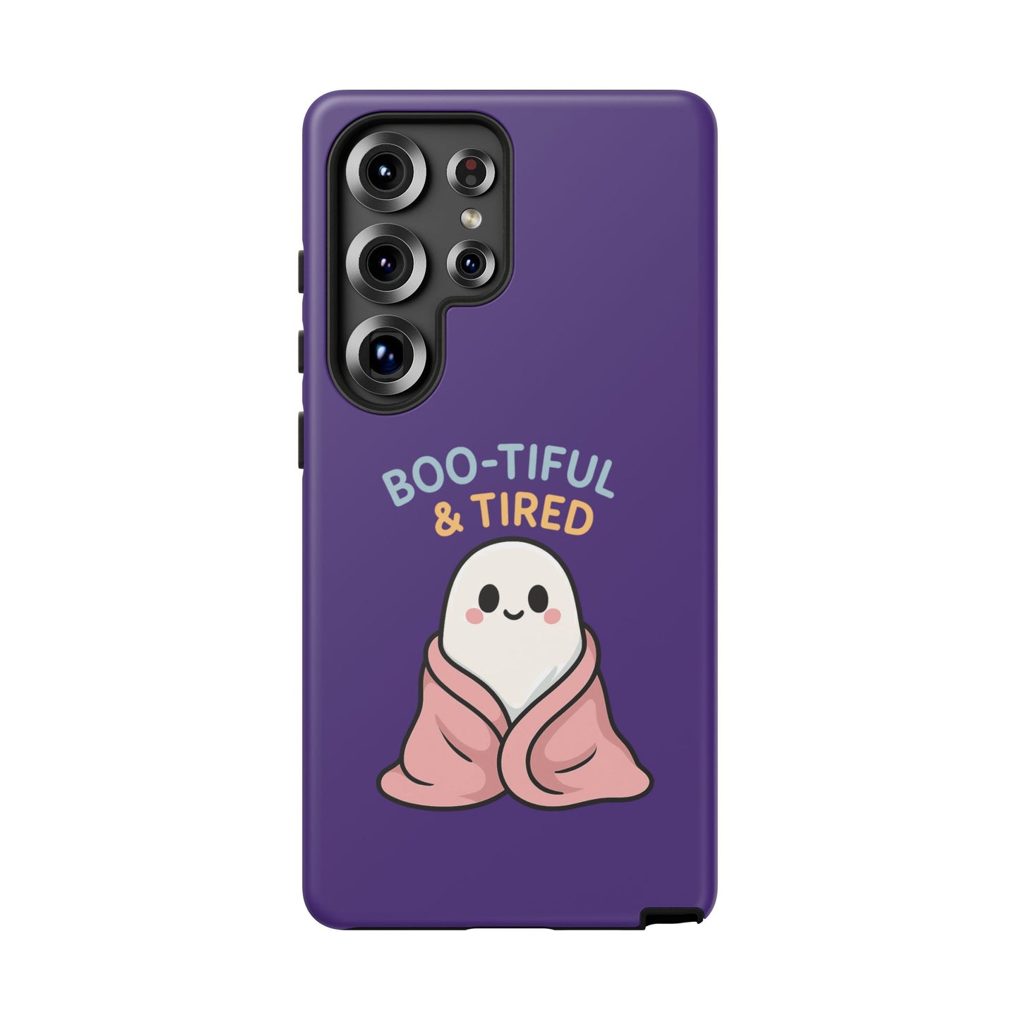 Boo-Tiful & Tired Phone Case, Halloween-Themed Design