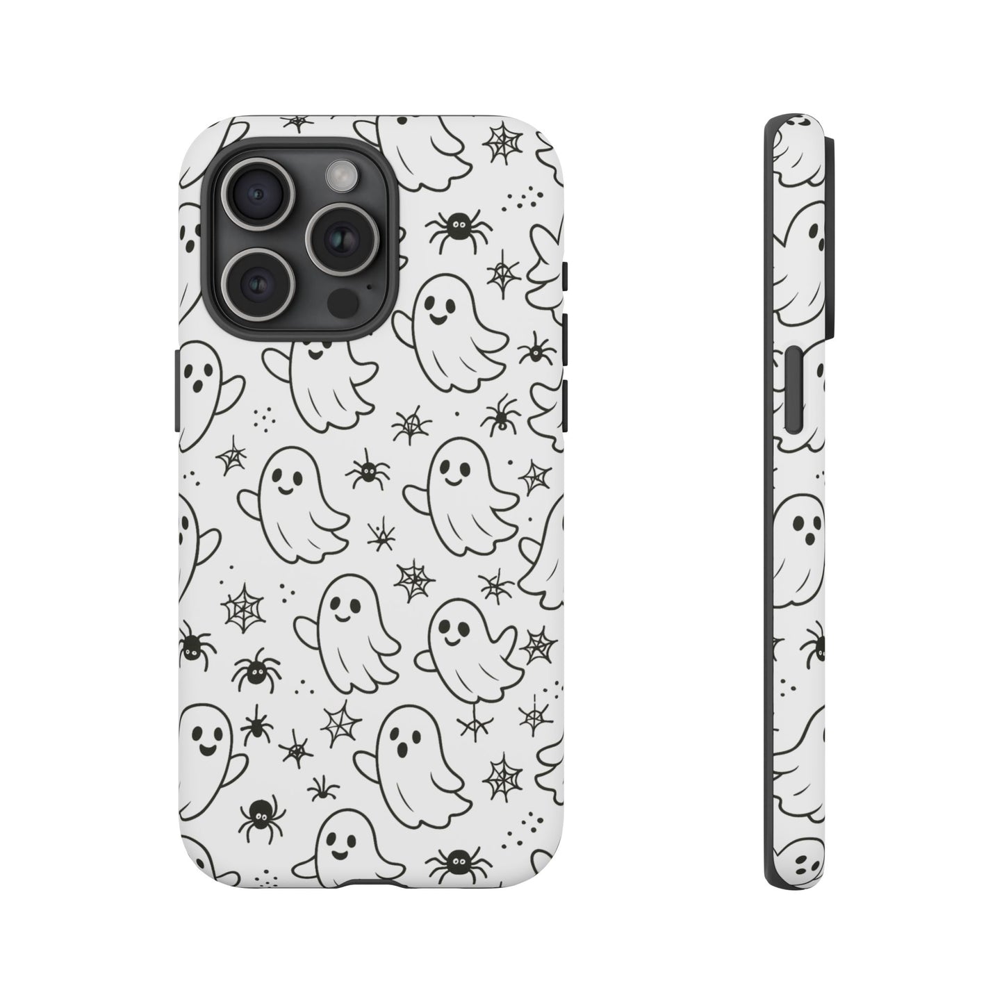 Ghostly Phone Case, Cute Halloween Phone Cover, Tough Phone Case, Spooky Phone Accessory, Ghost Pattern Design