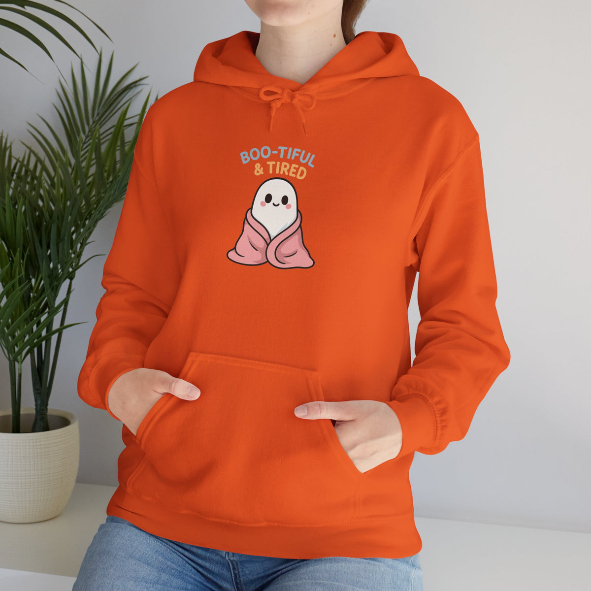 Boo-tiful Ghost Halloween Hoodie, Cute-Cozy Fall Vibes