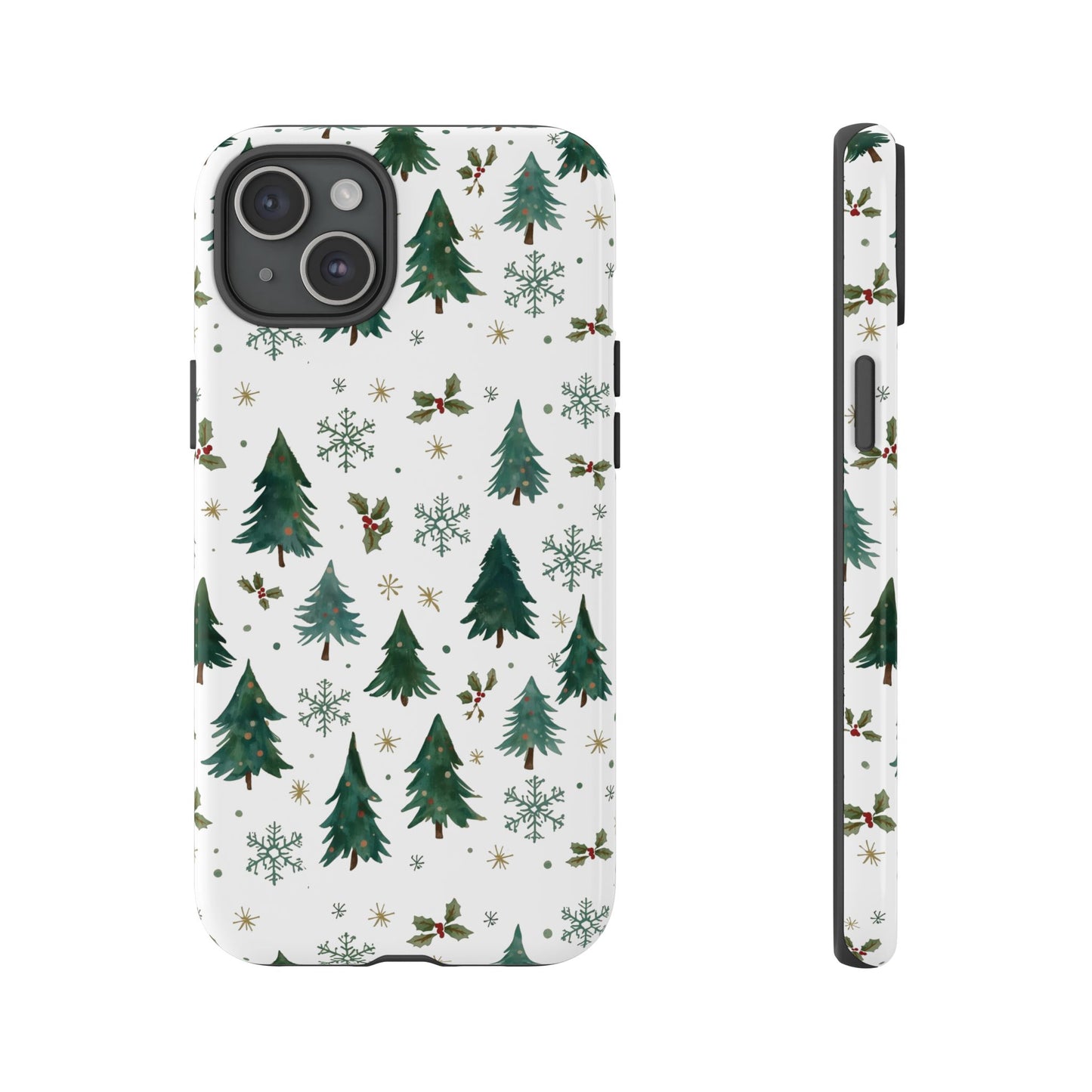 Winter Forest Phone Case, Christmas-Themed Dual Layer Phone Case for Iphone 17, 16, 15 & Samsung
