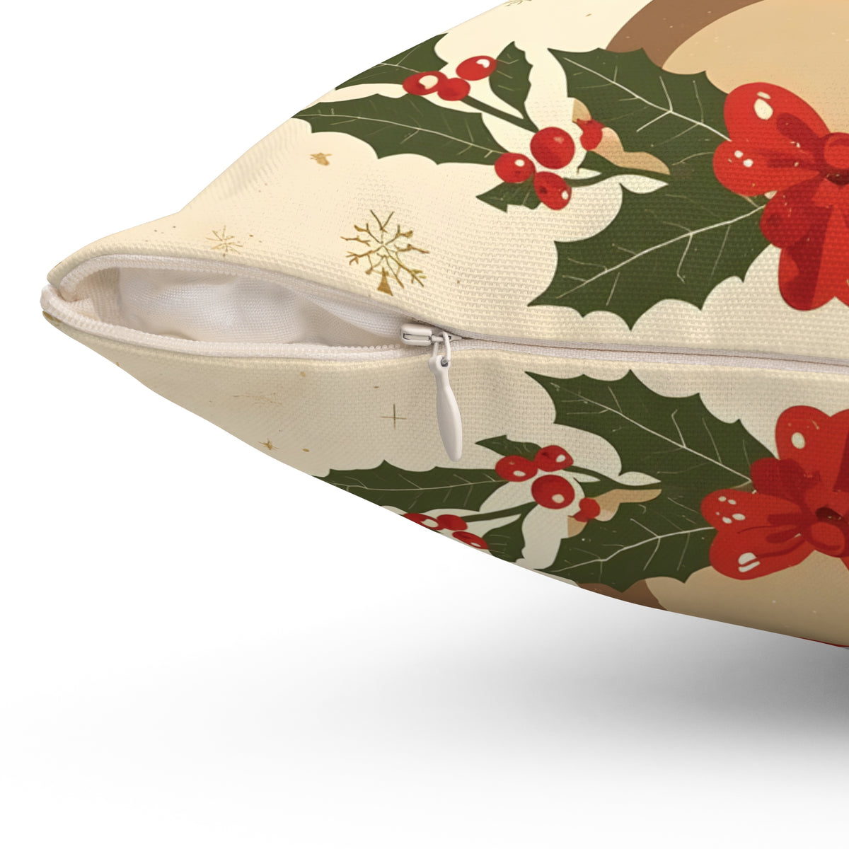 Christmas Reindeer Decorative Pillow - Cute Holiday Throw Cushion with 'Merry Christmas' Design