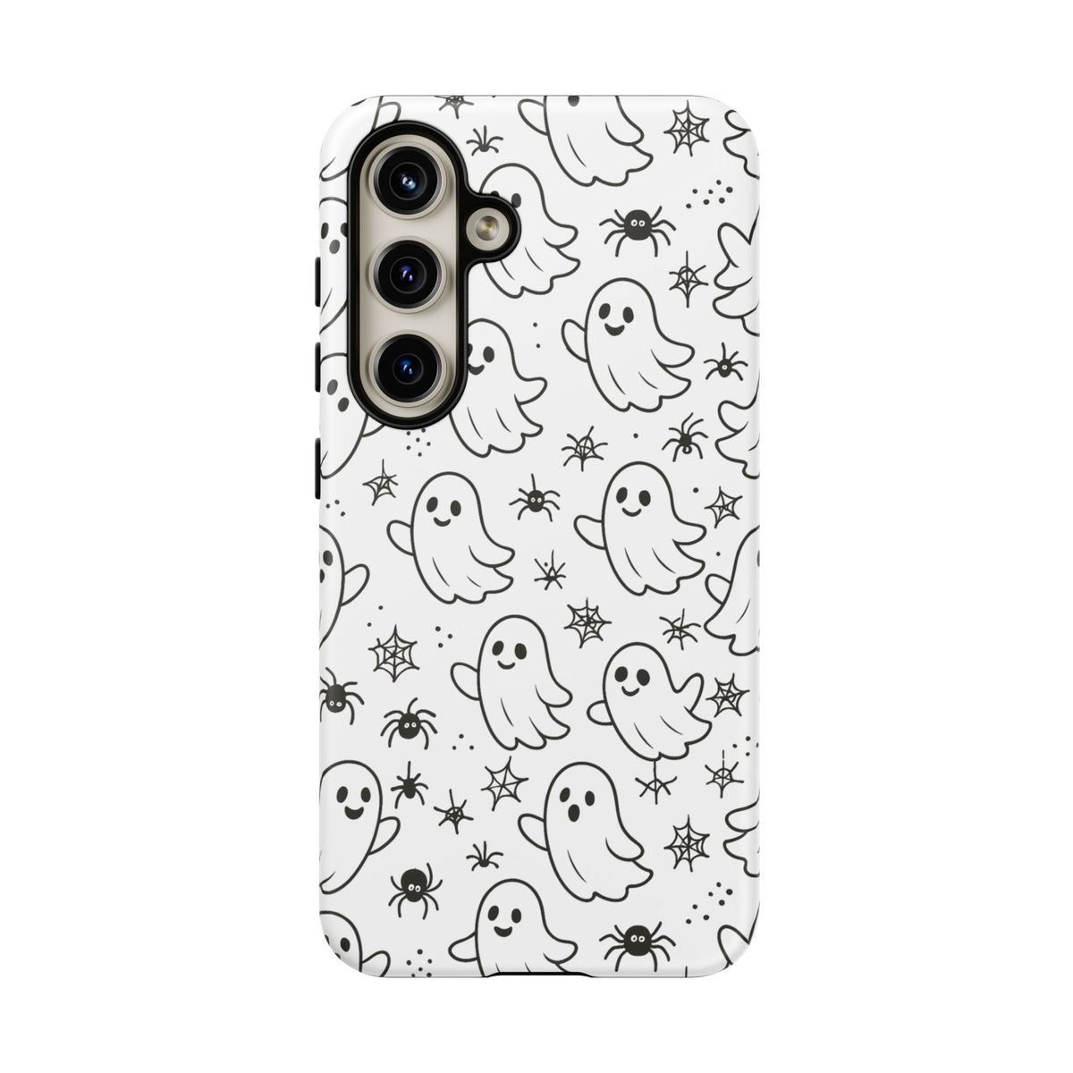 Ghostly Phone Case, Cute Halloween Phone Cover, Tough Phone Case, Spooky Phone Accessory, Ghost Pattern Design