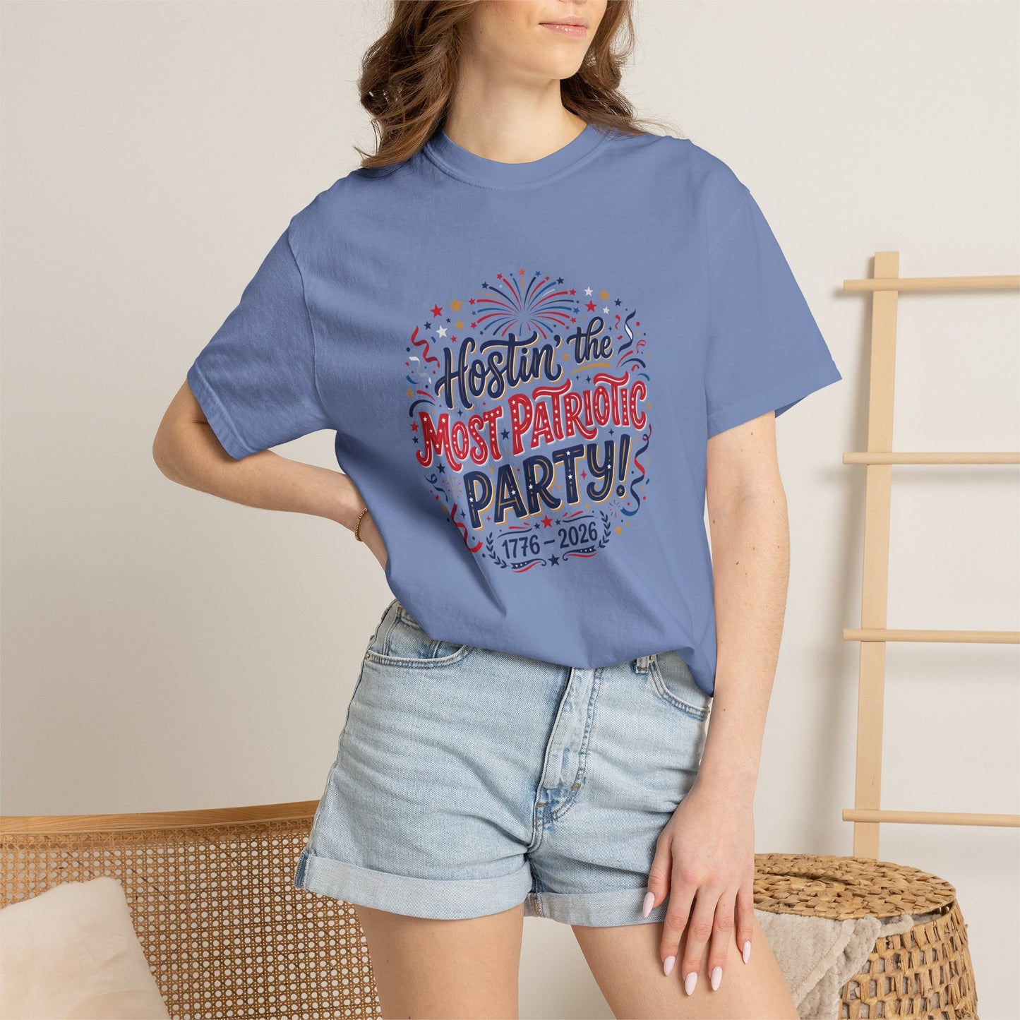 Patriotic 'Hostin' the Most Patriotic Party' T-Shirt, 4th of July Shirt, Independence Day Tee