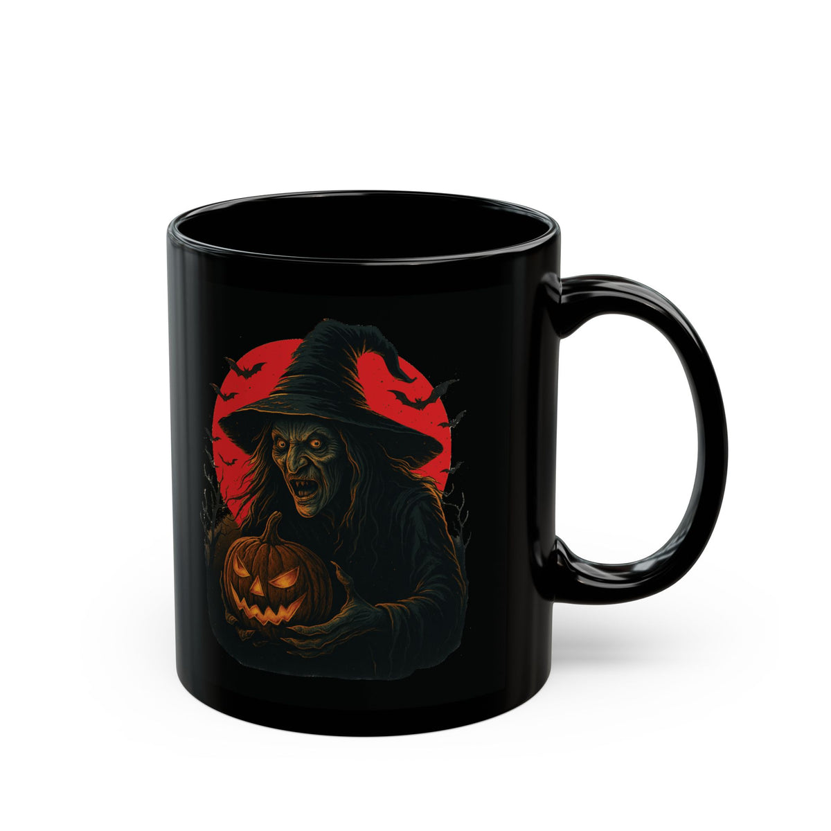 Halloween Witch Mug, Spooky Coffee Cup, Black Witch Mug 11oz/15oz, Witchcraft Gift, Fall Beverage Mug, Halloween Decor