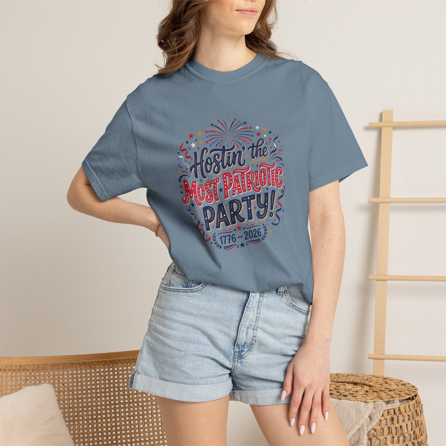 Patriotic 'Hostin' the Most Patriotic Party' T-Shirt, 4th of July Shirt, Independence Day Tee