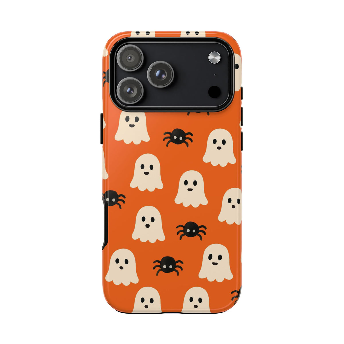 Cute Halloween Phone Case with Ghosts and Spiders, Spooky Gift, Fall Accessory, Unique Halloween Decor, Mobile Protection