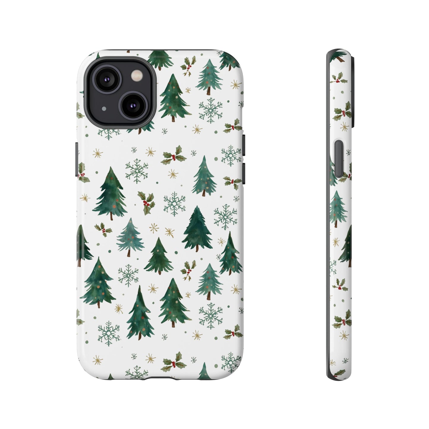 Winter Forest Phone Case, Christmas-Themed Dual Layer Phone Case for Iphone 17, 16, 15 & Samsung