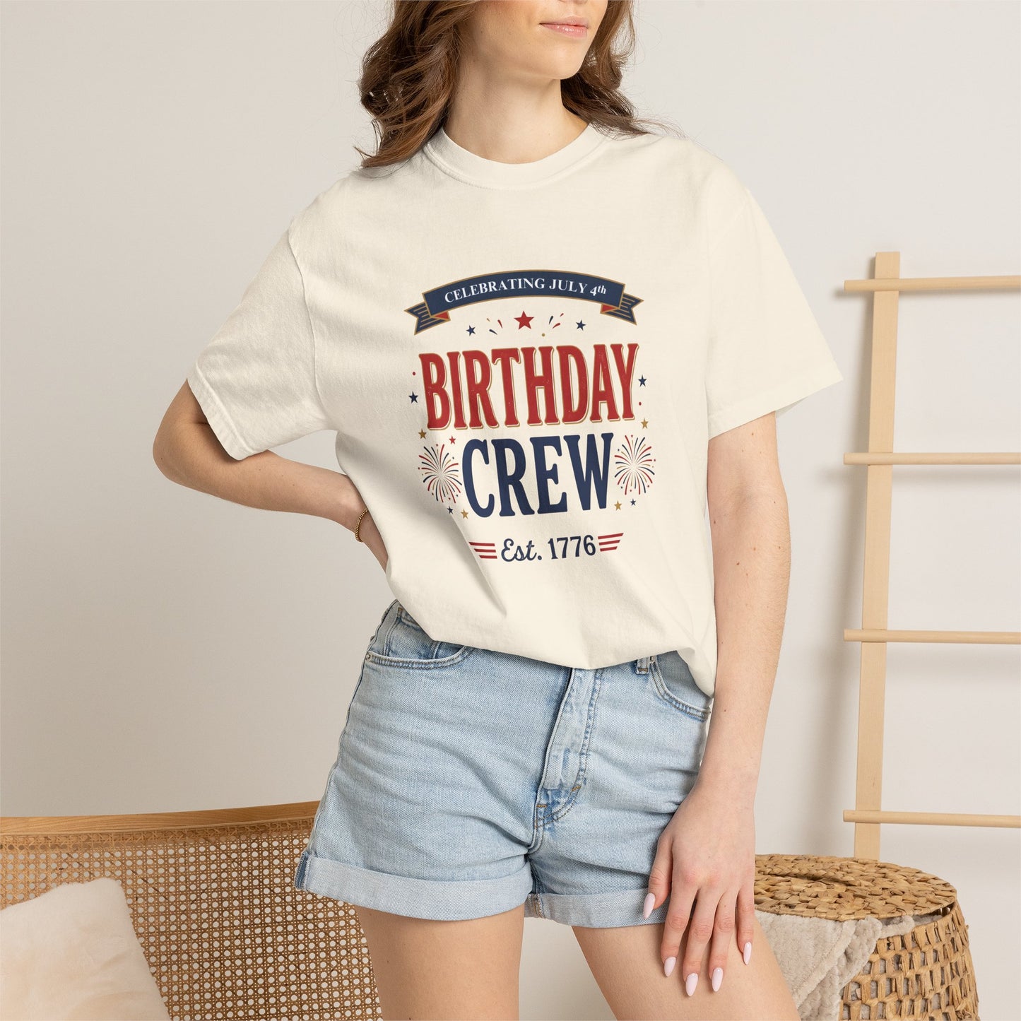 Birthday Crew T-Shirt — Patriotic Celebration Tee, 4th of July Shirt, Independence Day Gift