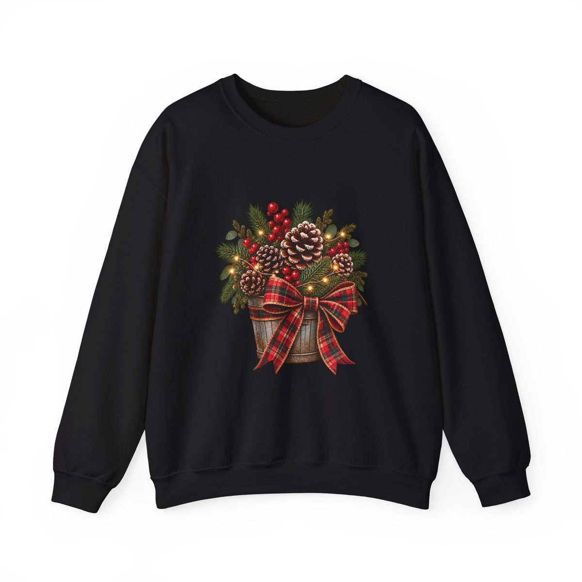 Christmas Pinecone Basket Crewneck Sweatshirt