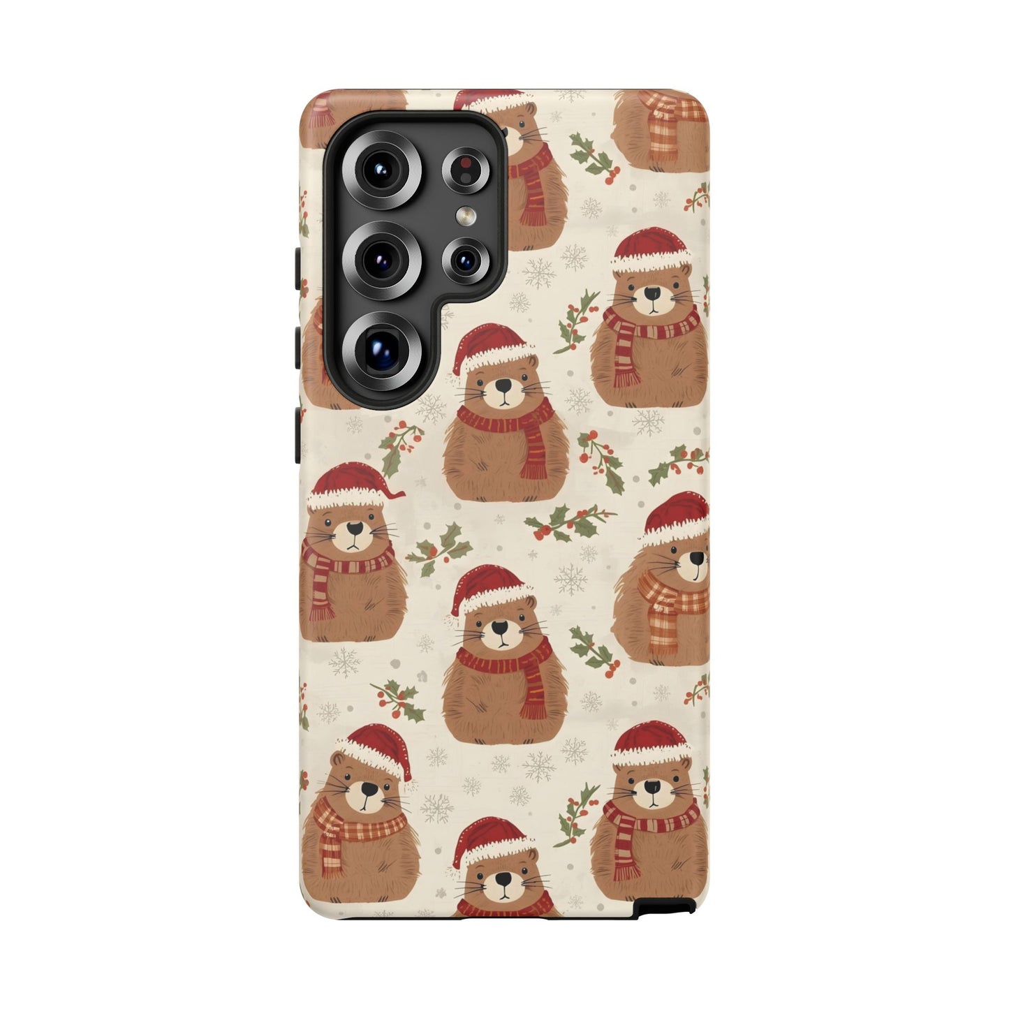 Christmas Phone Case, Cute Capybara Phone Case for Iphone 17, 16, 15, 14, 13, 12, 11 & Samsung