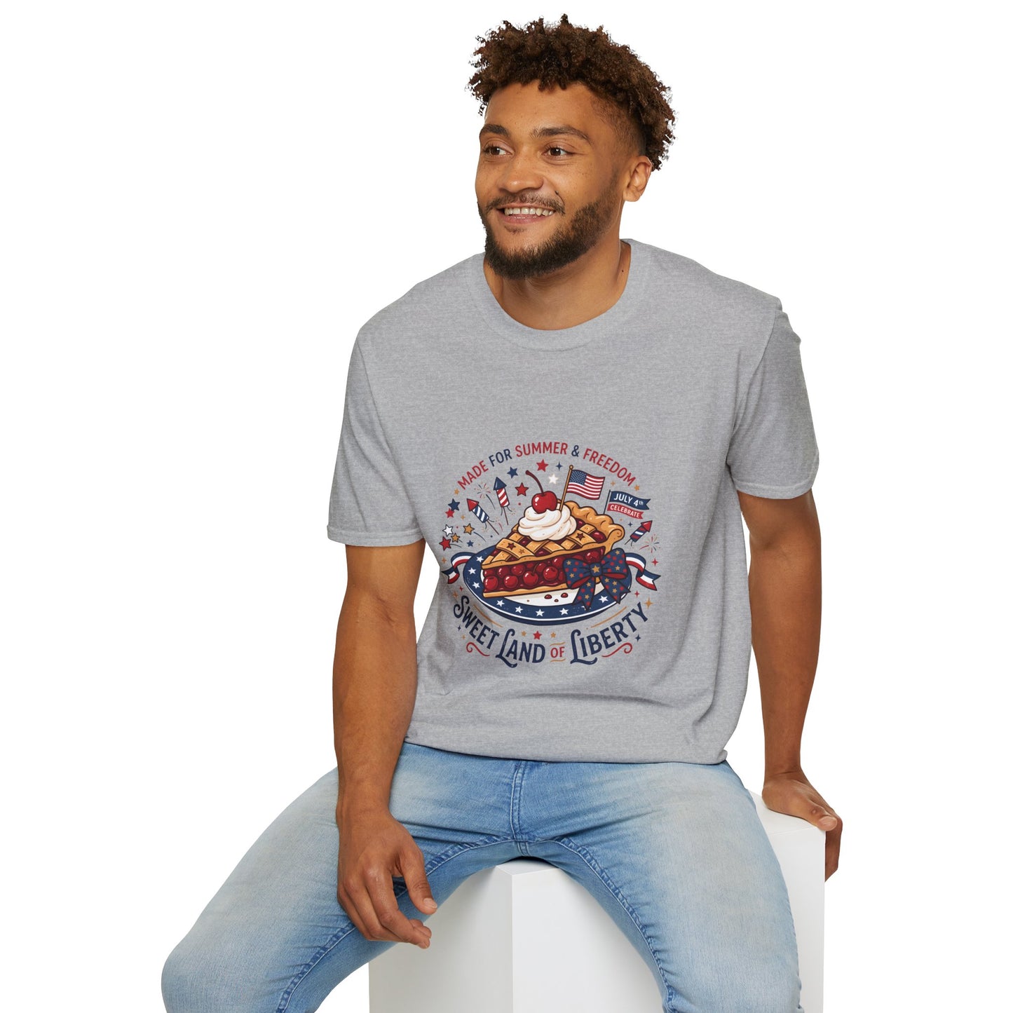 Sweet Land of Liberty Pie T-Shirt — Patriotic 4th of July Dessert Graphic Tee