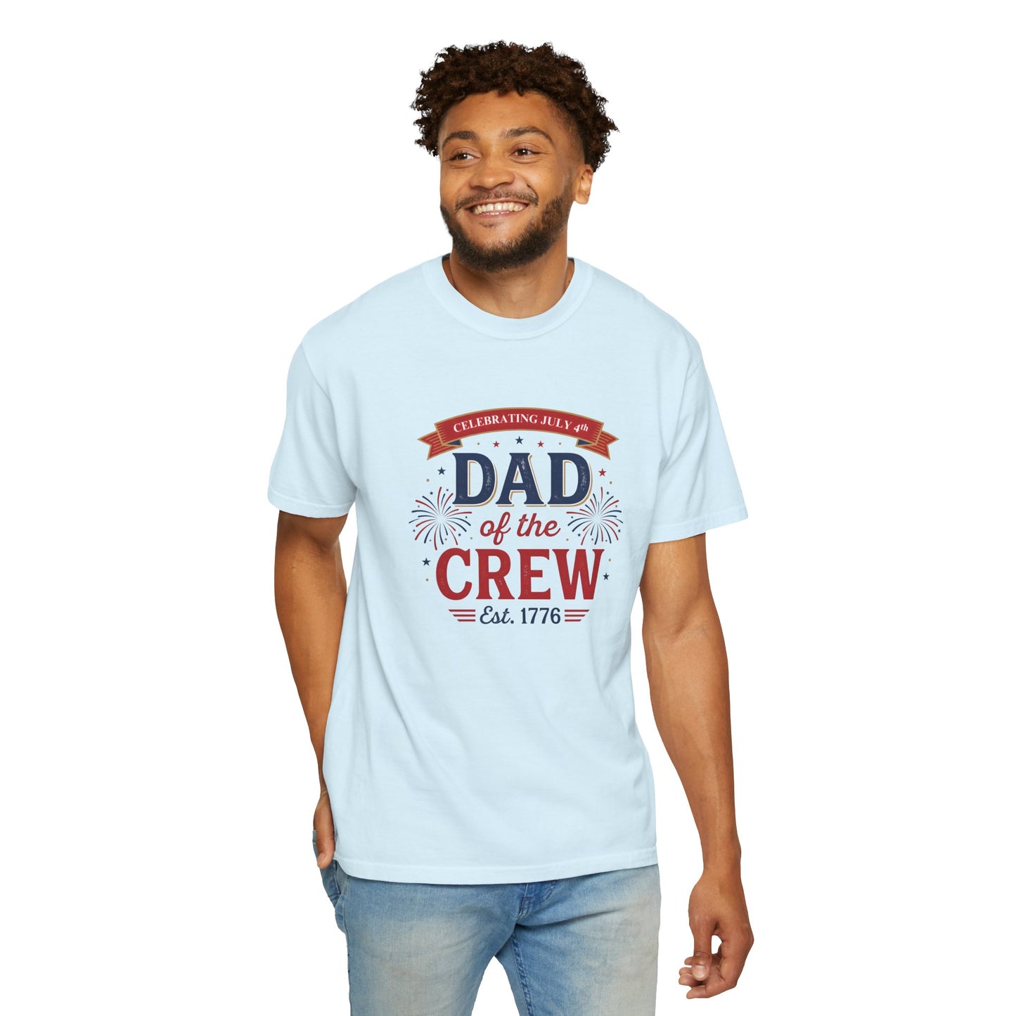 Dad of the Crew T-Shirt — Patriotic 4th of July Tee, Independence Day Shirt
