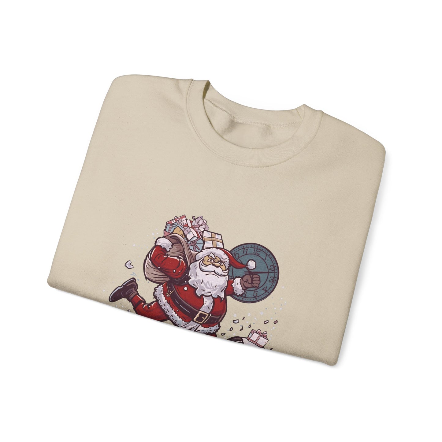 Santa Cardio Sweatshirt - Holiday Funny Gift, Christmas Apparel, Unisex Crewneck, Santa Workout