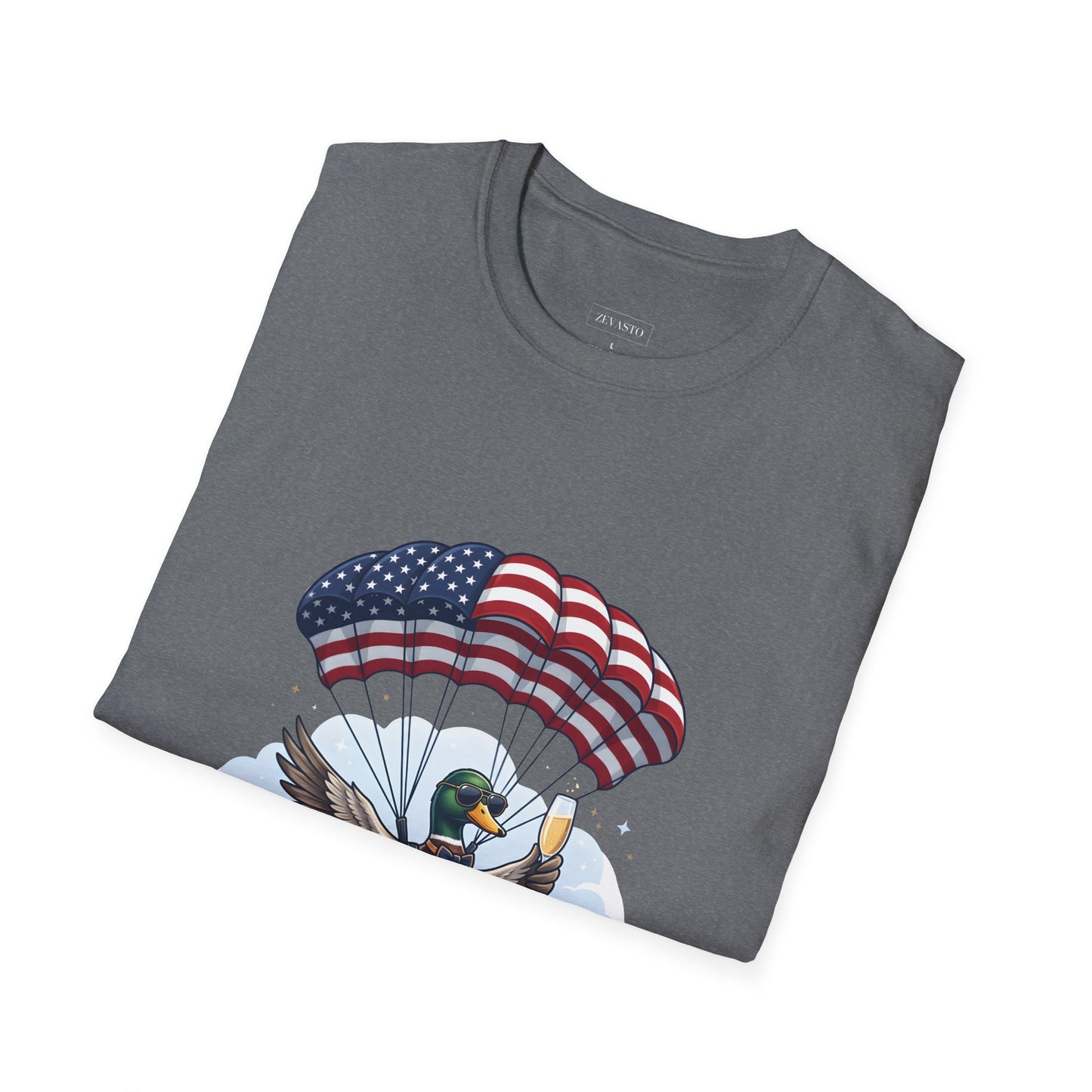 Duck Parachute T-Shirt – Celebrating 250 Years Patriotic Graphic Tee