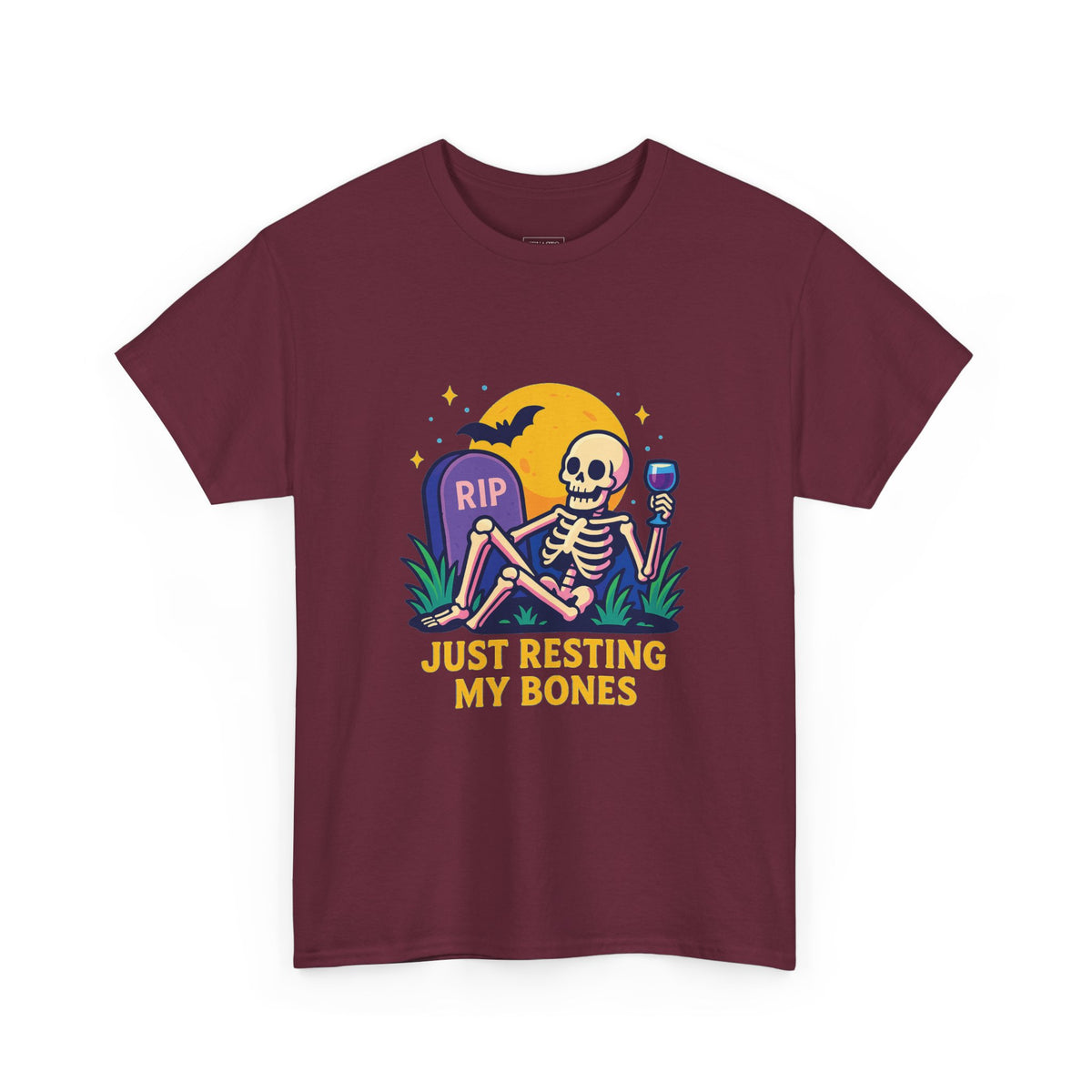Skeleton Tee - Just Resting My Bones, Unisex Halloween Shirt