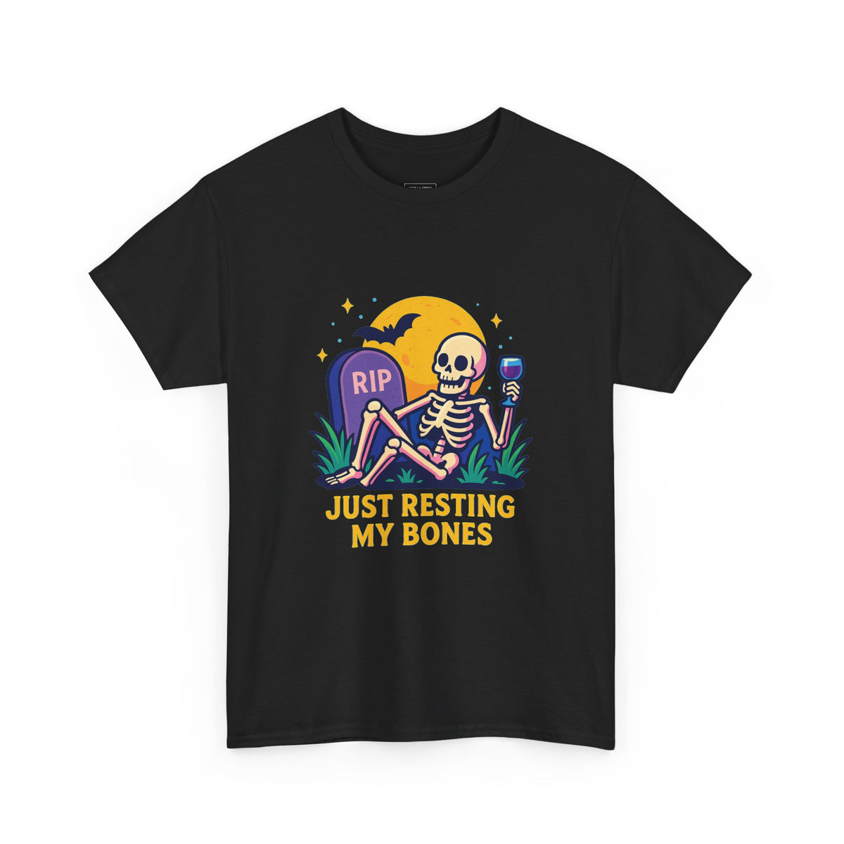 Skeleton Tee - Just Resting My Bones, Unisex Halloween Shirt