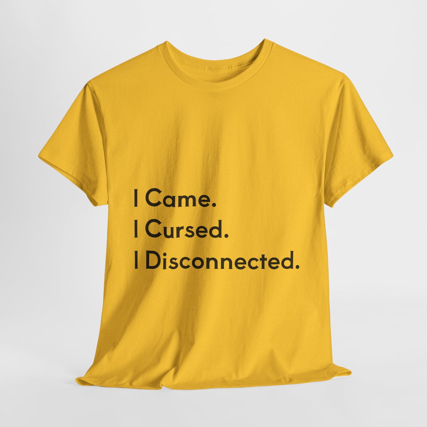 I Came I Cursed I Disconnected Unisex Heavy Cotton Tee, Funny Halloween T-Shirt