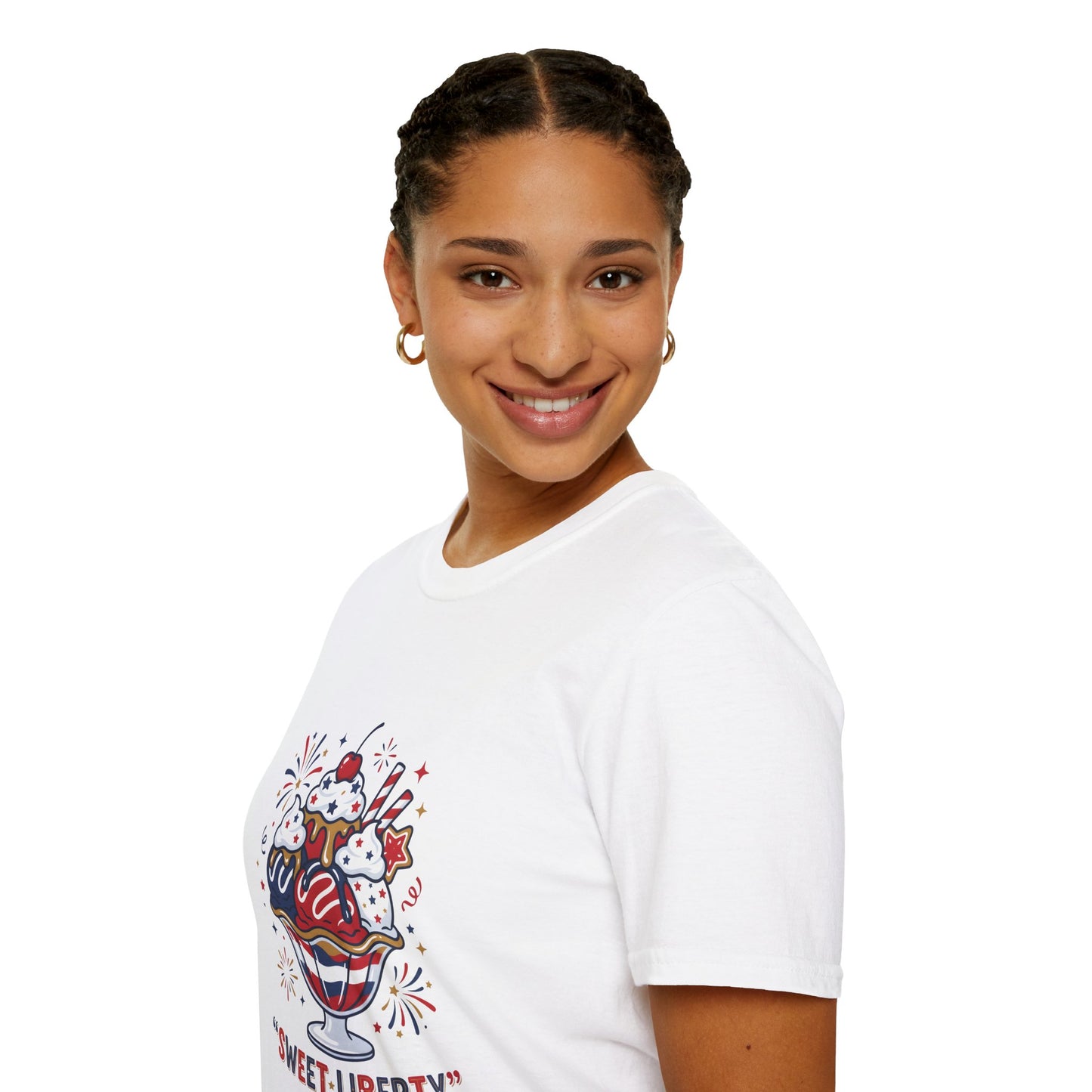 Sweet Liberty Ice Cream T-Shirt — Patriotic 4th of July Sundae Tee