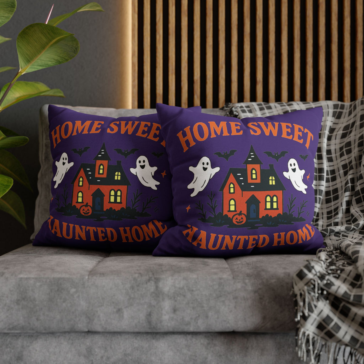 Halloween Cozy Pillowcase, Ghost-Themed Home Decor