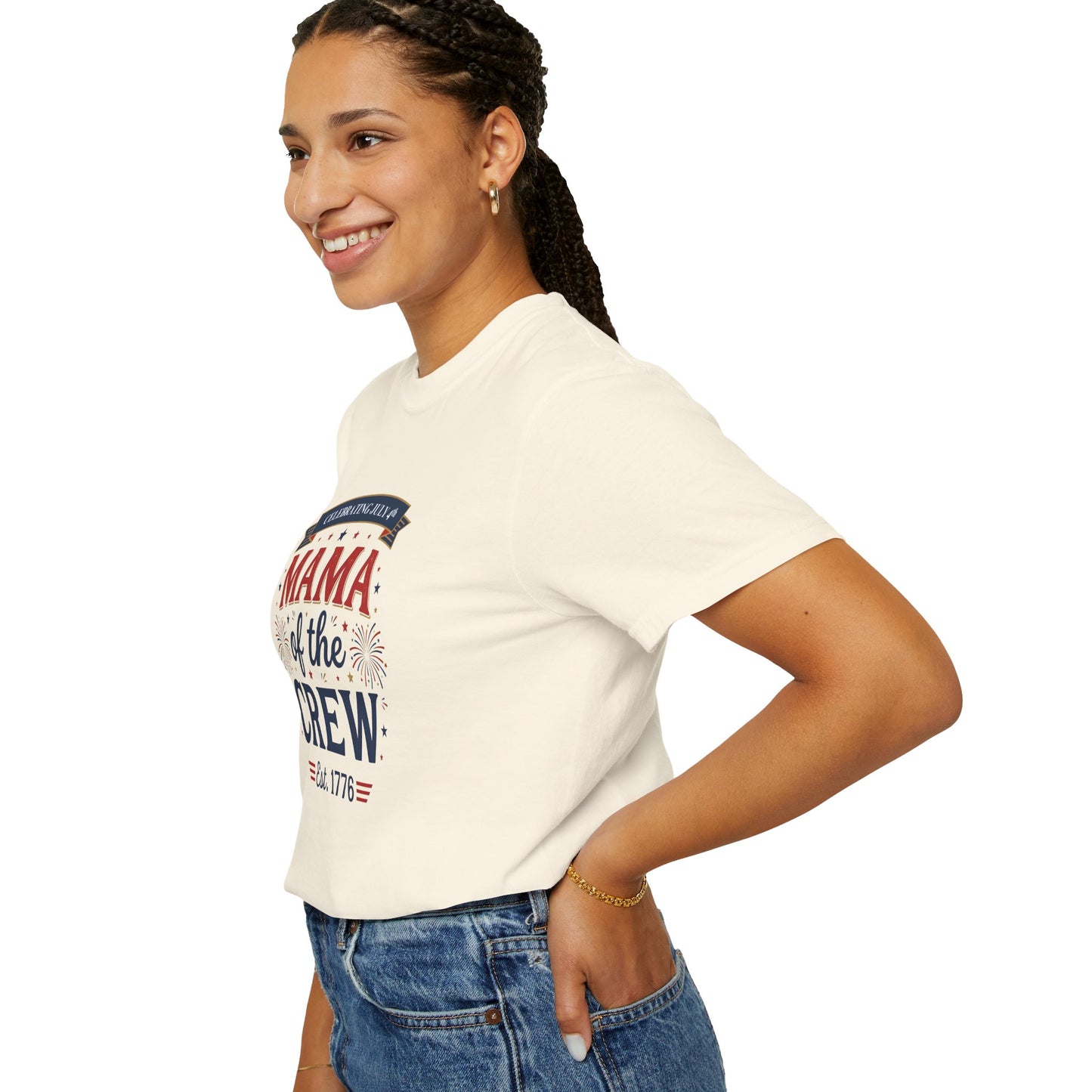Mama of the Crew T-Shirt — Patriotic 4th of July Tee, Independence Day Shirt