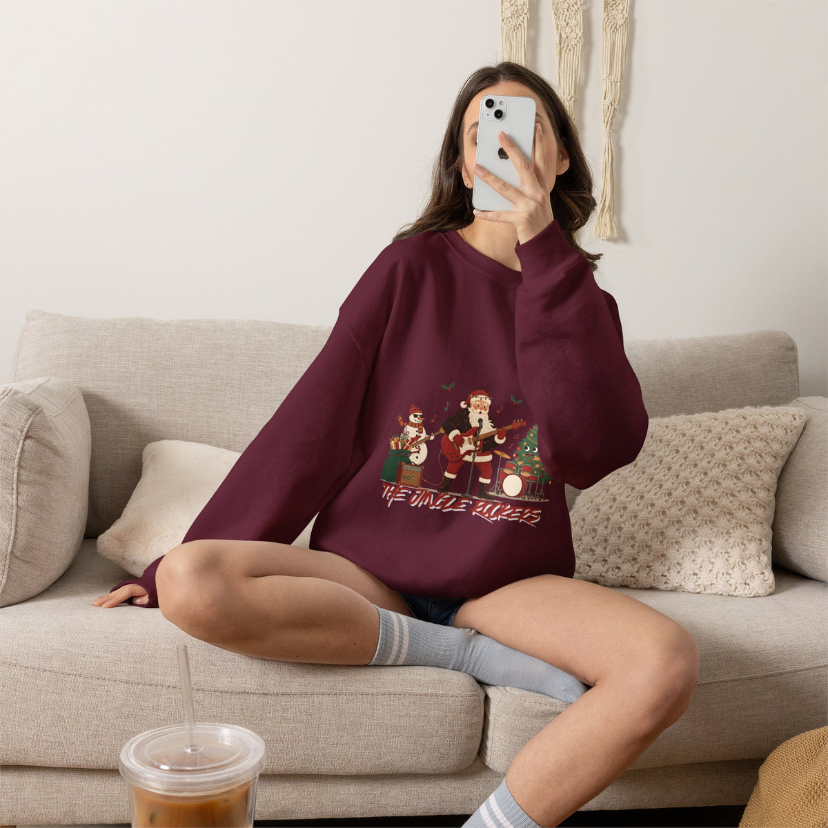 Funny Christmas Sweatshirt – "The Jingle Rockers" Holiday Band Crewneck