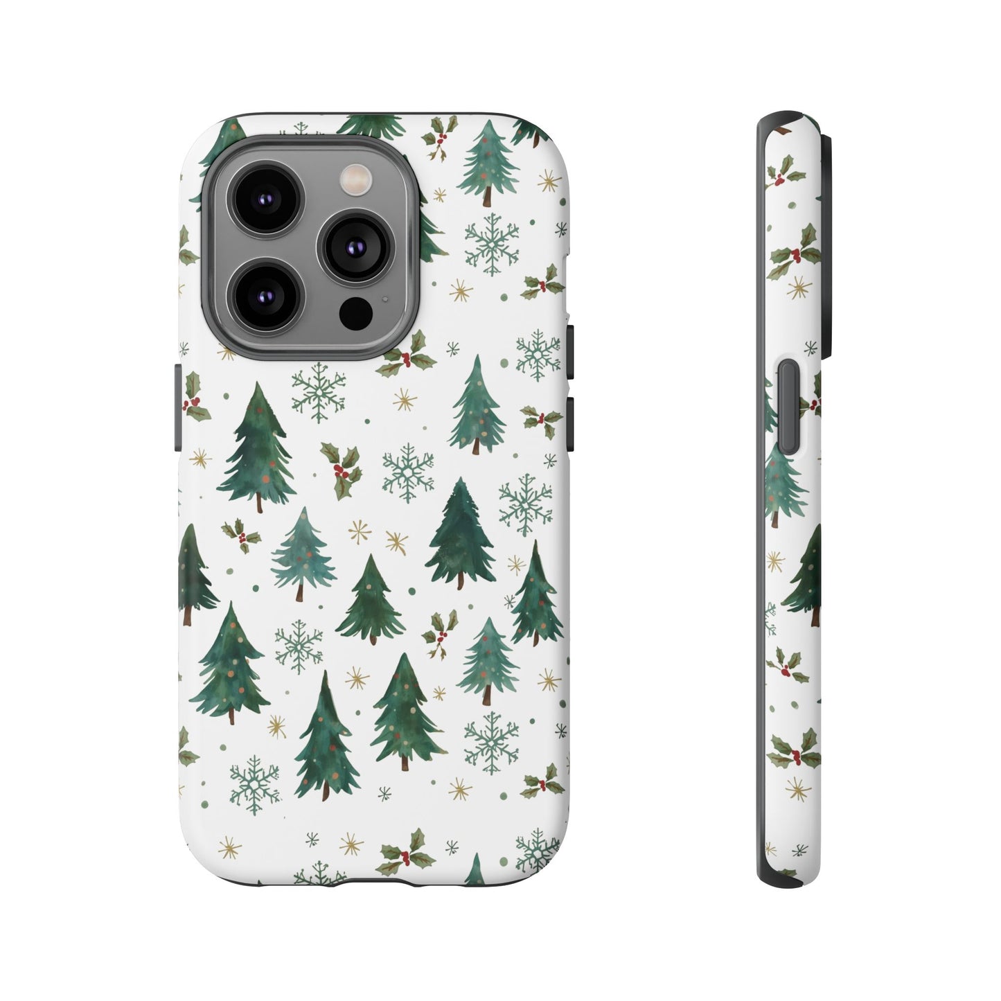 Winter Forest Phone Case, Christmas-Themed Dual Layer Phone Case for Iphone 17, 16, 15 & Samsung