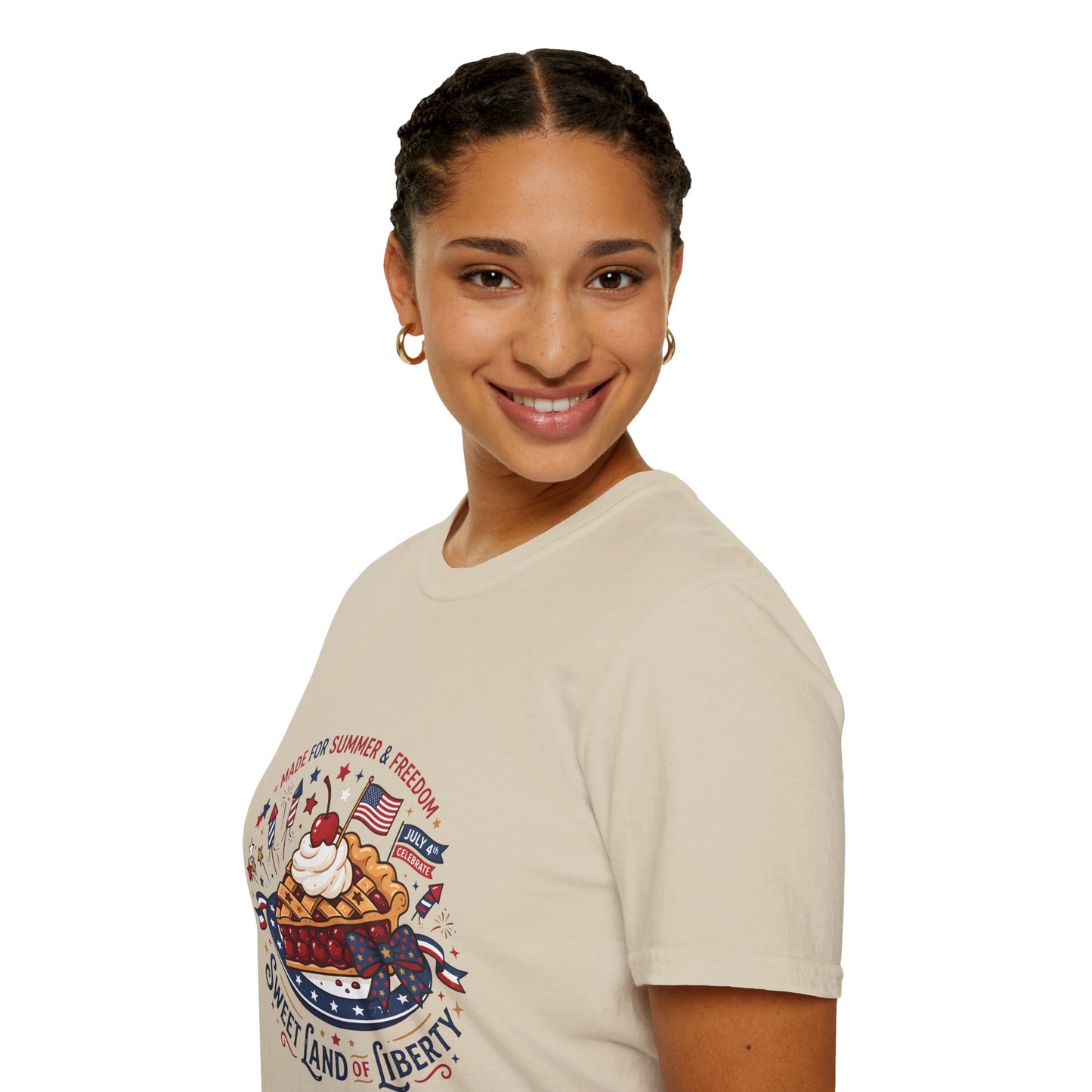 Sweet Land of Liberty Pie T-Shirt — Patriotic 4th of July Dessert Graphic Tee