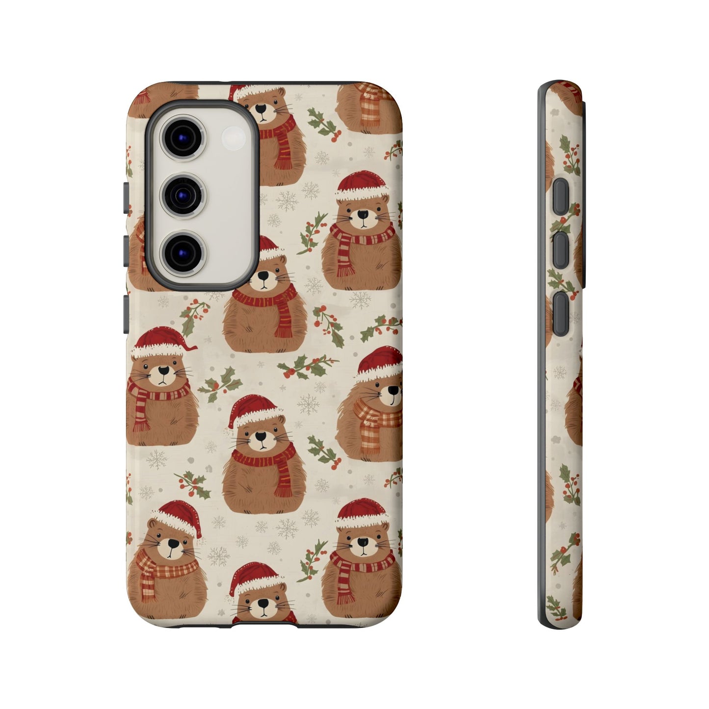 Christmas Phone Case, Cute Capybara Phone Case for Iphone 17, 16, 15, 14, 13, 12, 11 & Samsung