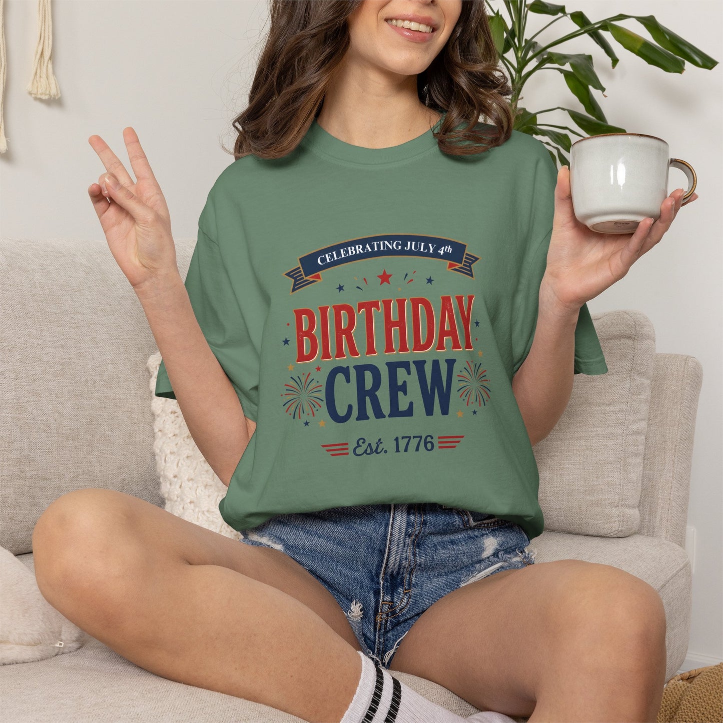 Birthday Crew T-Shirt — Patriotic Celebration Tee, 4th of July Shirt, Independence Day Gift
