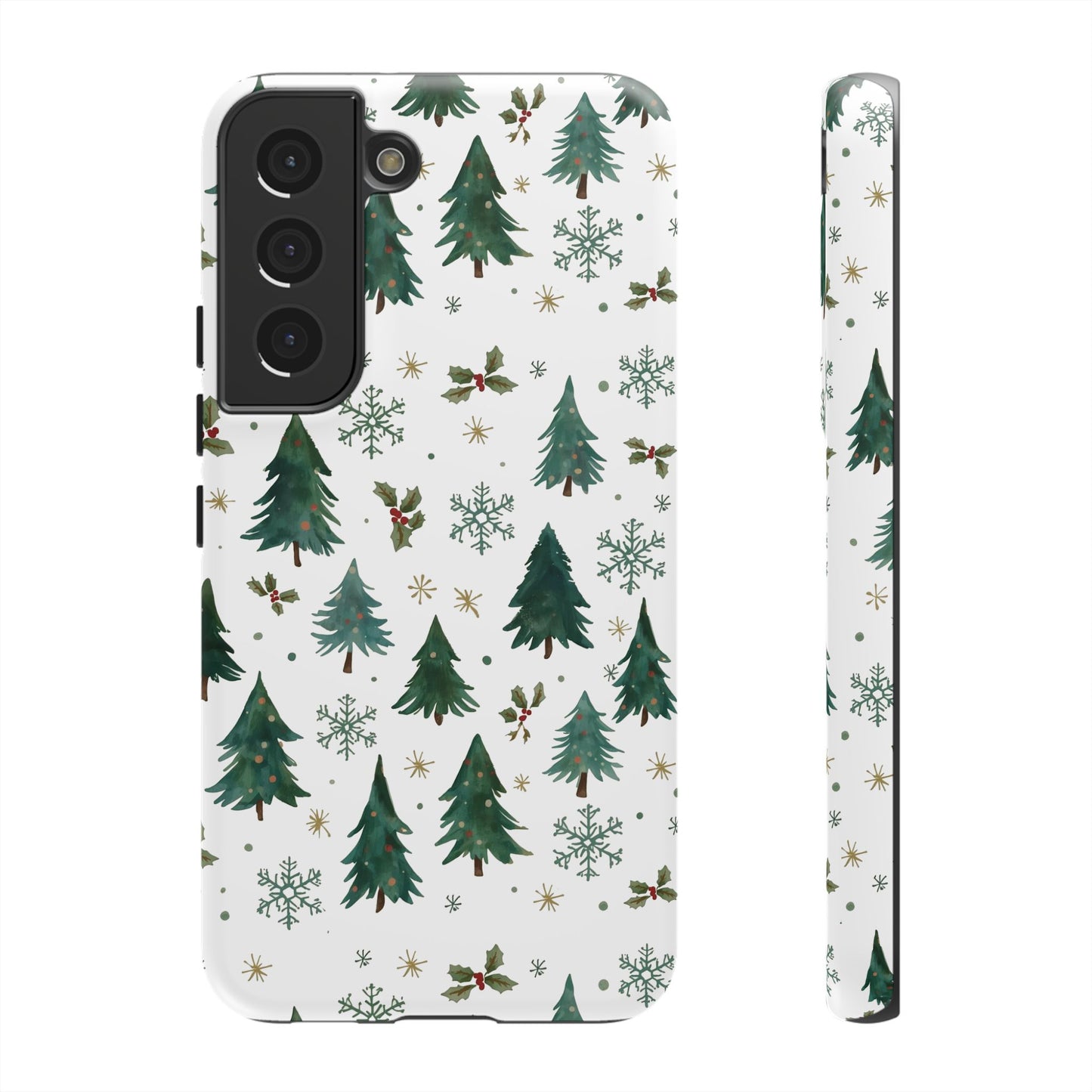 Winter Forest Phone Case, Christmas-Themed Dual Layer Phone Case for Iphone 17, 16, 15 & Samsung