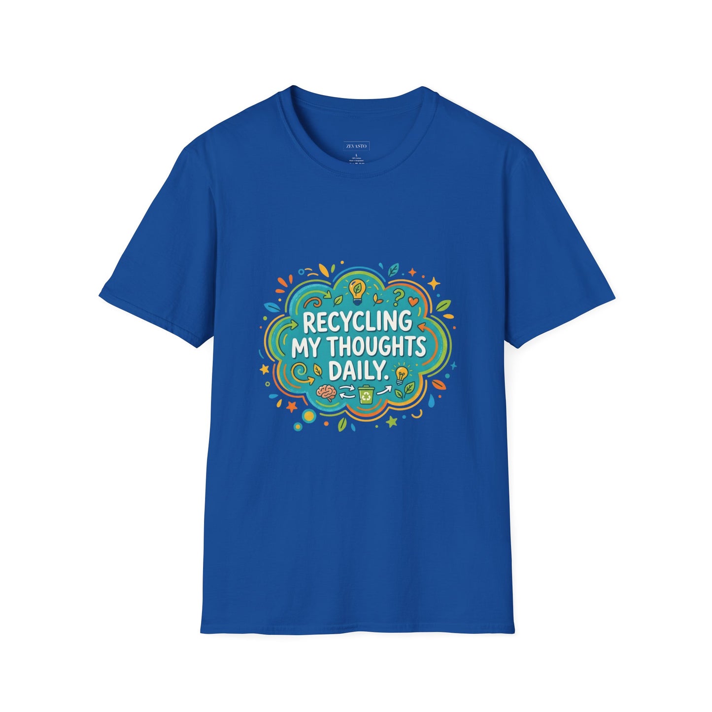 Recycling My Thoughts Daily T-Shirt — Eco Positive Graphic Tee, Earth Day Gift