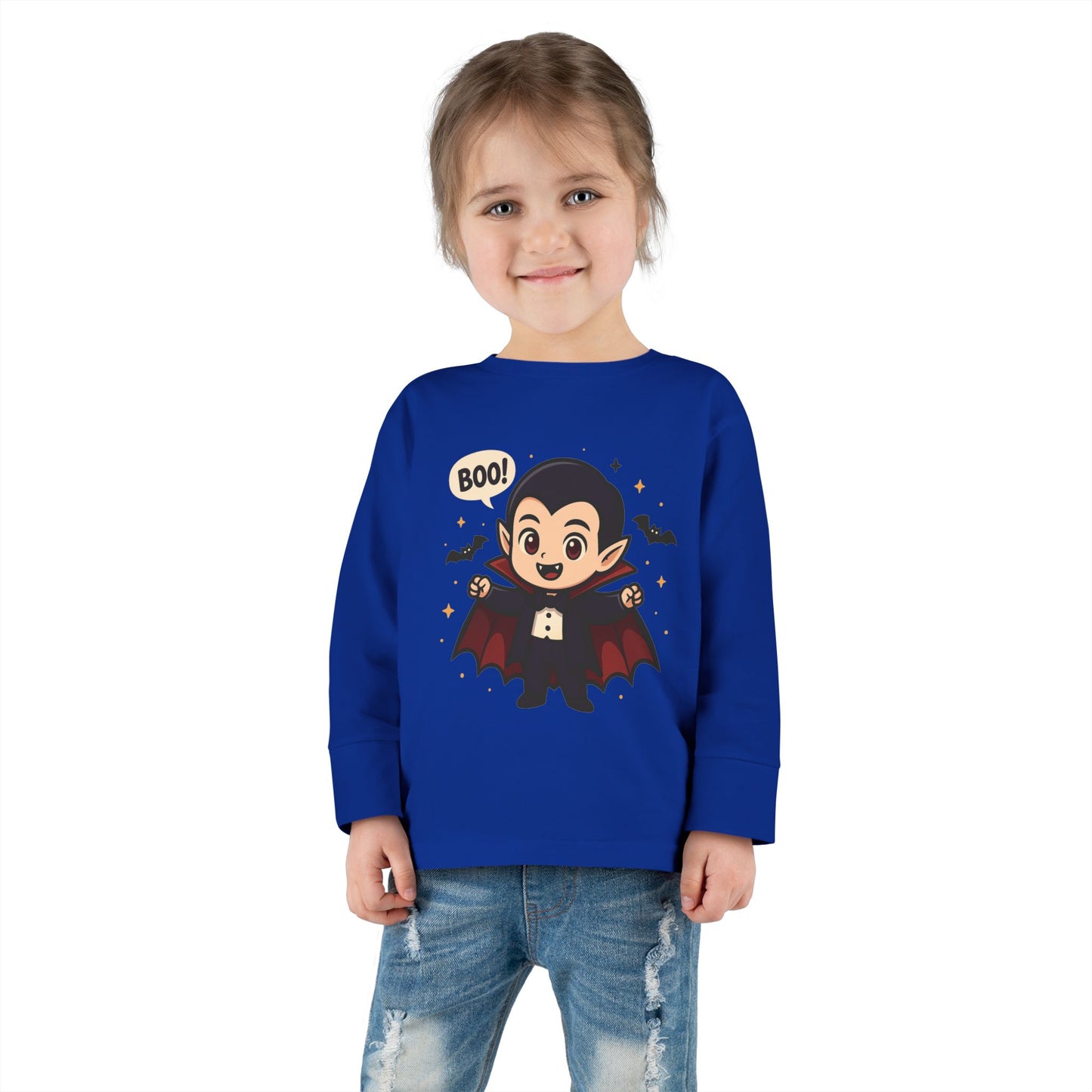 Toddler Halloween Vampire Tee, Cute Boo Halloween Shirt, Kids Long Sleeve Top, Halloween Costume, Toddler Apparel