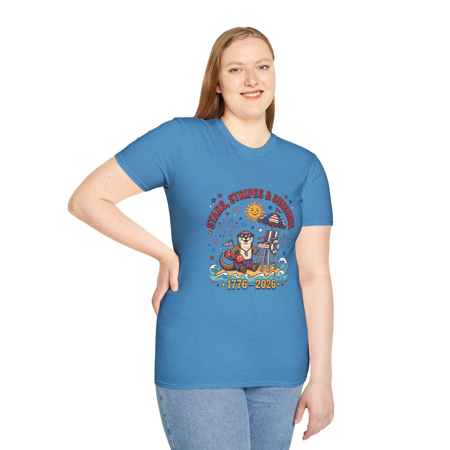 Stars, Stripes & Sunshine T-Shirt — Patriotic 1776–2026 Summer Tee, 4th of July Shirt