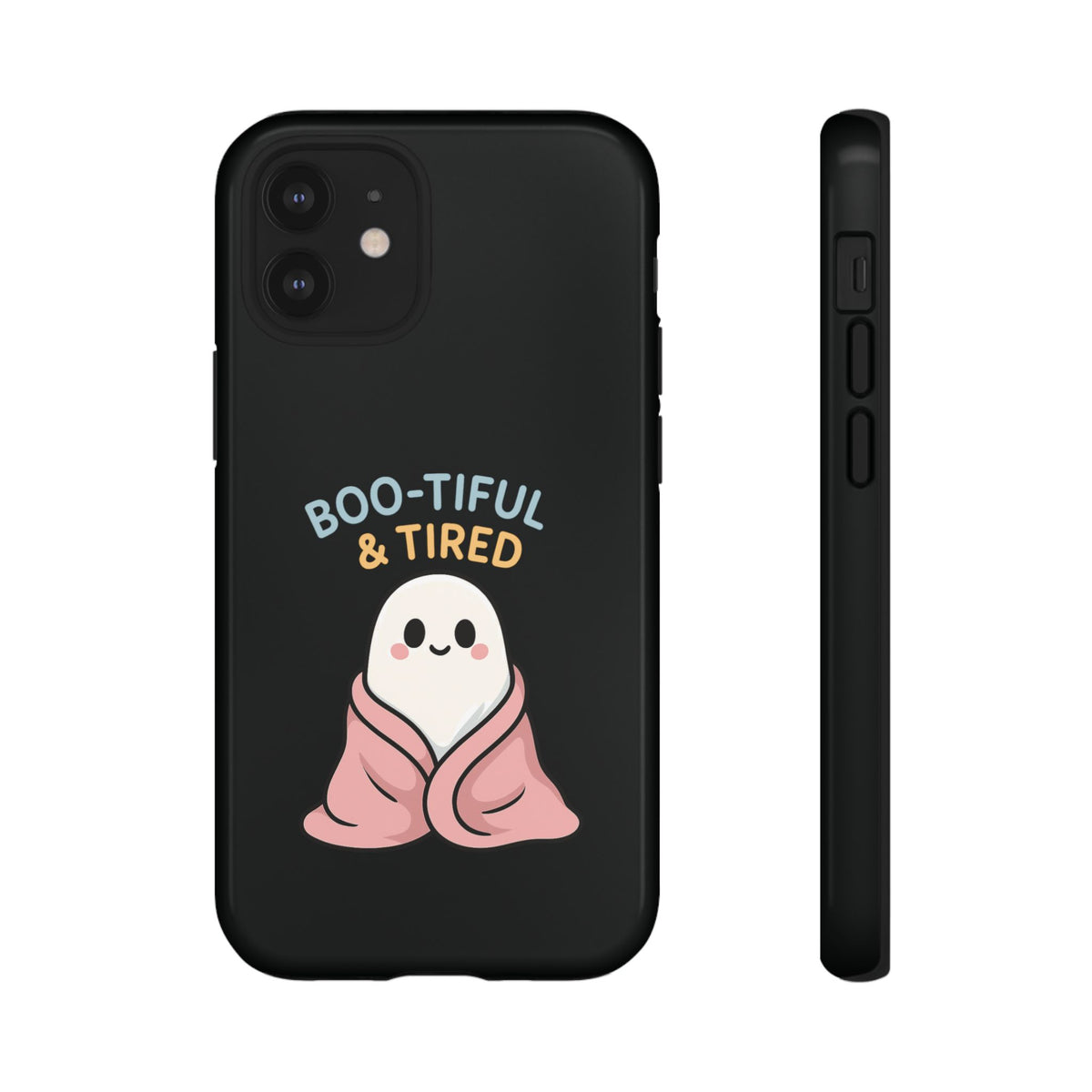 Boo-tiful & Tired Phone Case, Halloween-Themed Design