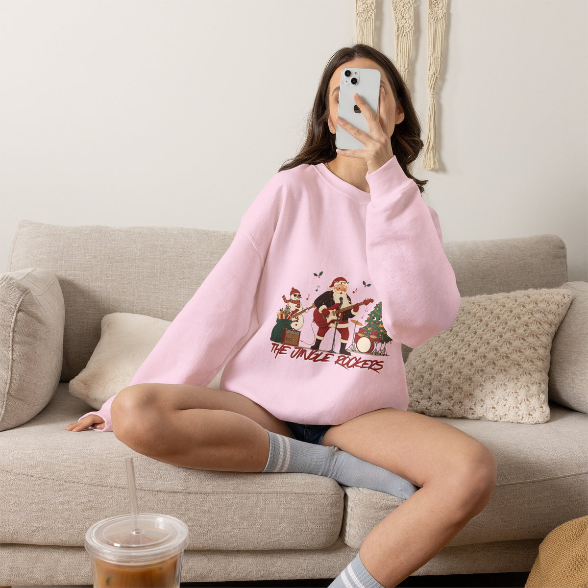 Funny Christmas Sweatshirt – "The Jingle Rockers" Holiday Band Crewneck