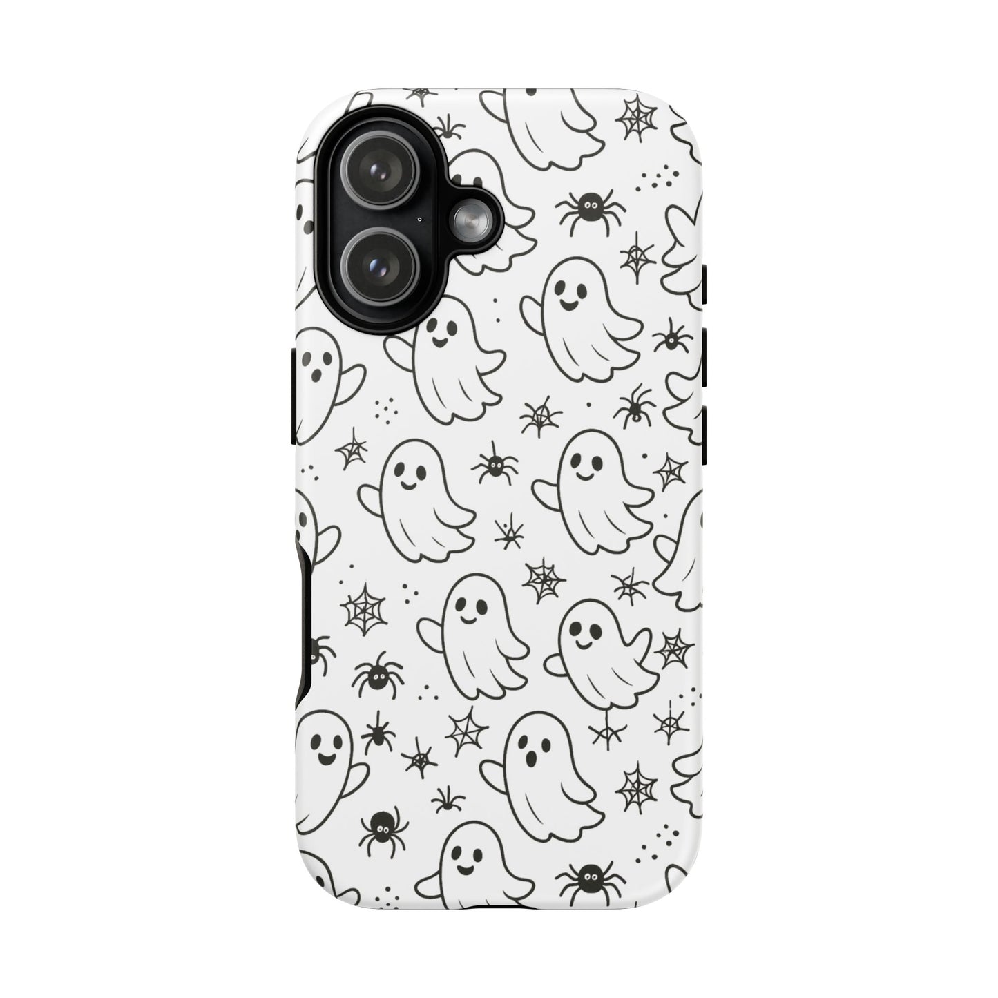 Ghostly Phone Case, Cute Halloween Phone Cover, Tough Phone Case, Spooky Phone Accessory, Ghost Pattern Design