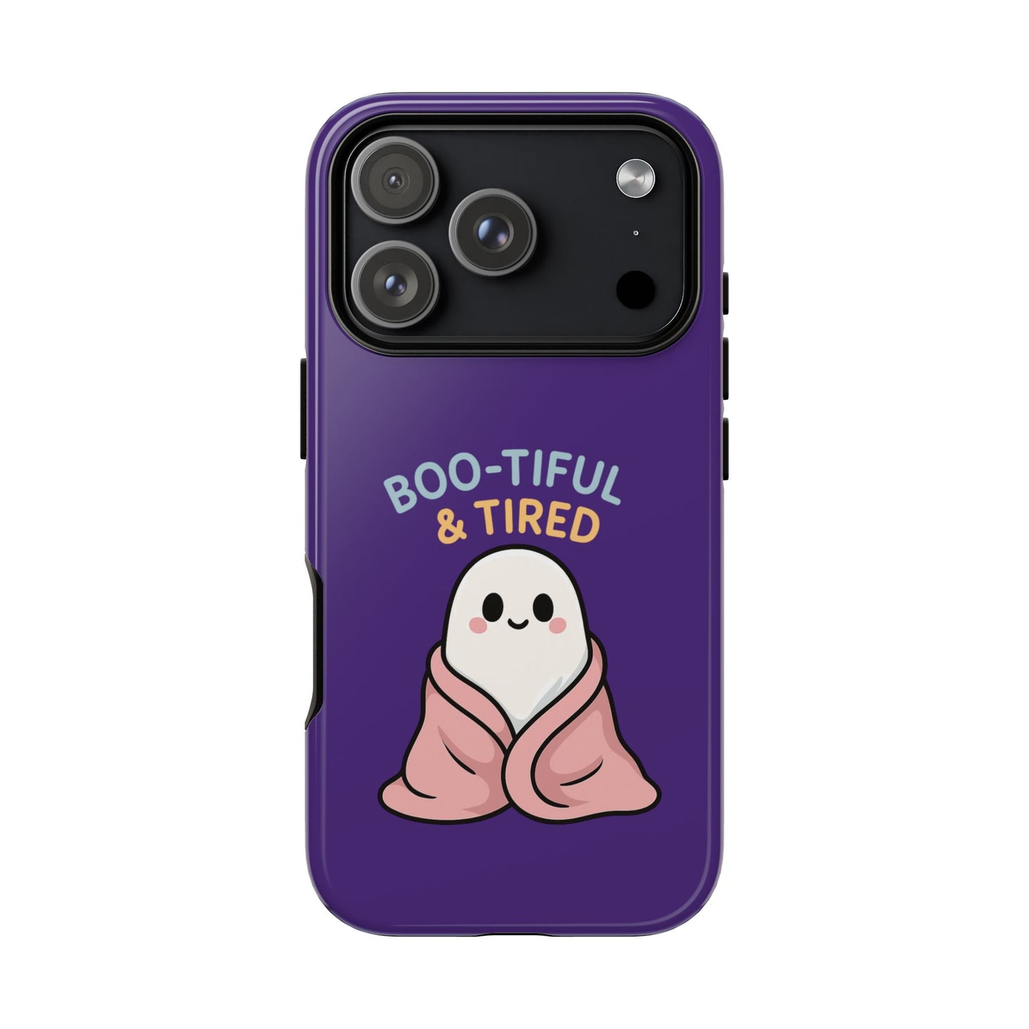 Boo-Tiful & Tired Phone Case, Halloween-Themed Design