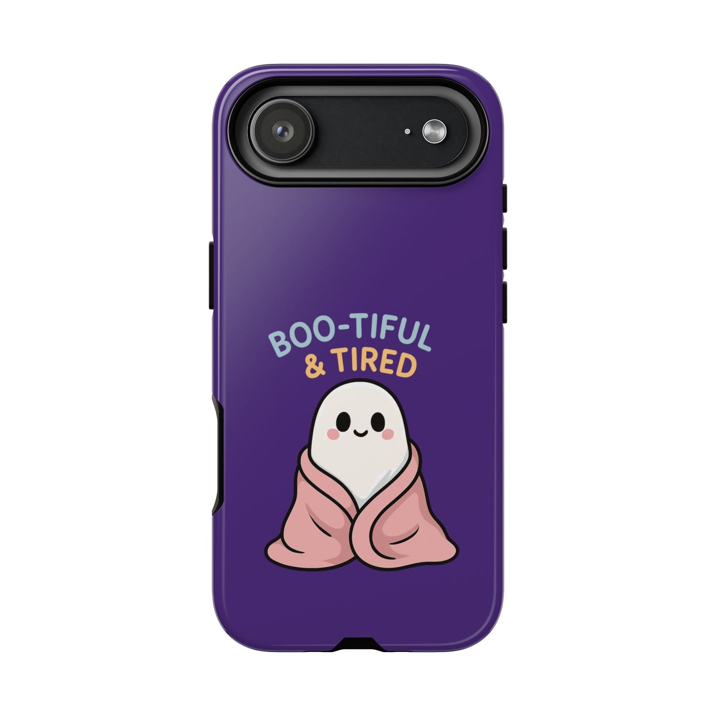 Boo-Tiful & Tired Phone Case, Halloween-Themed Design