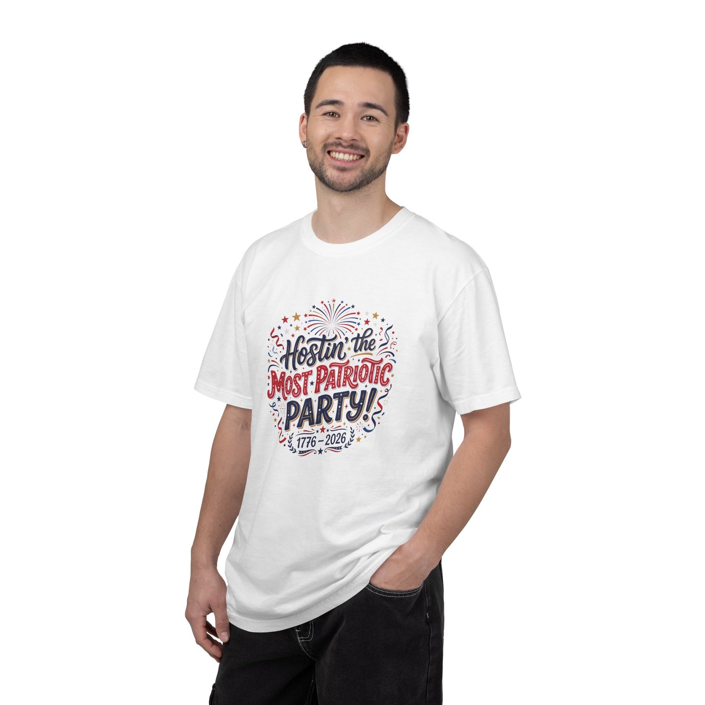 Patriotic 'Hostin' the Most Patriotic Party' T-Shirt, 4th of July Shirt, Independence Day Tee