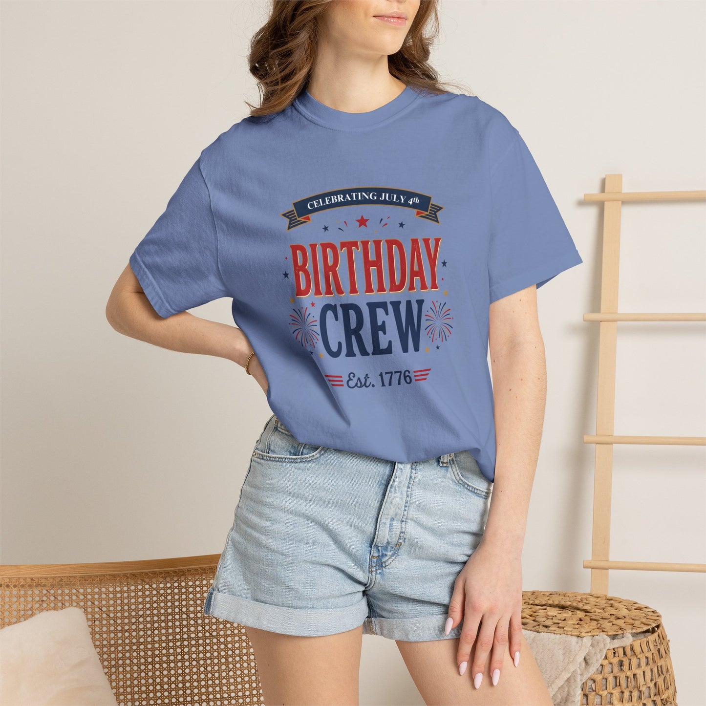 Birthday Crew T-Shirt — Patriotic Celebration Tee, 4th of July Shirt, Independence Day Gift