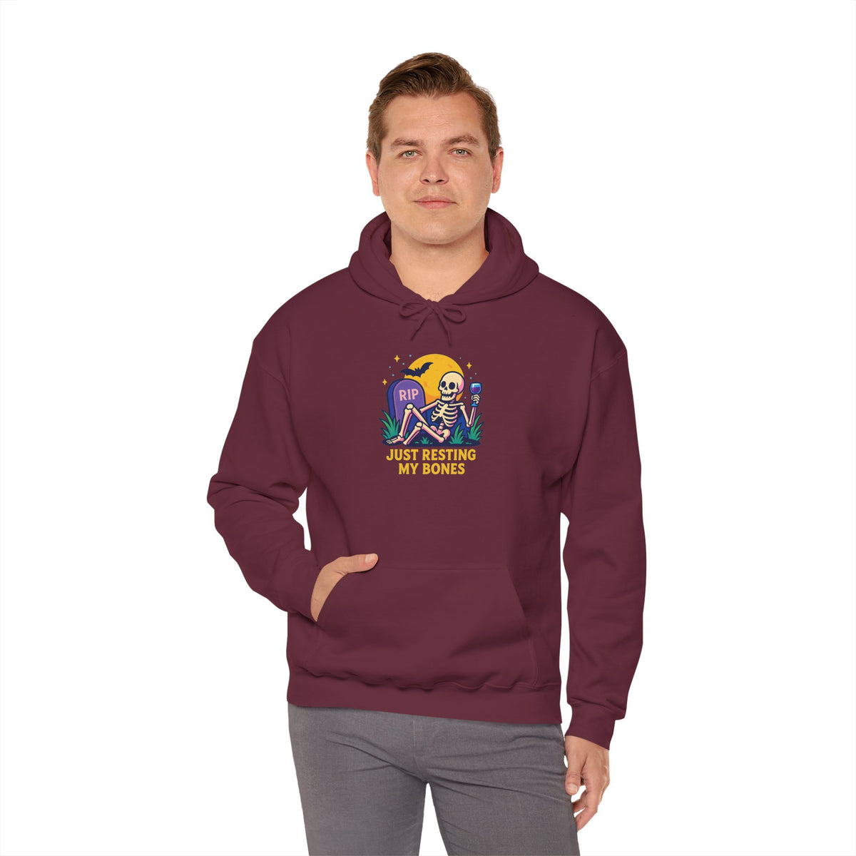 Halloween Skeleton Hoodie, Cozy Unisex Sweatshirt
