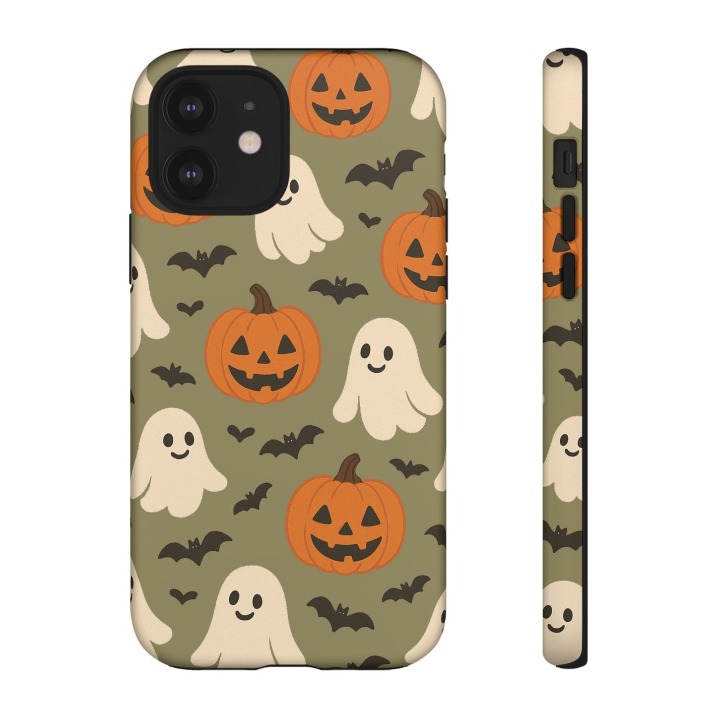 Halloween Phone Case with Ghosts and Pumpkins, Cute Fall Phone Cover, Spooky Season Accessory, Halloween Gift