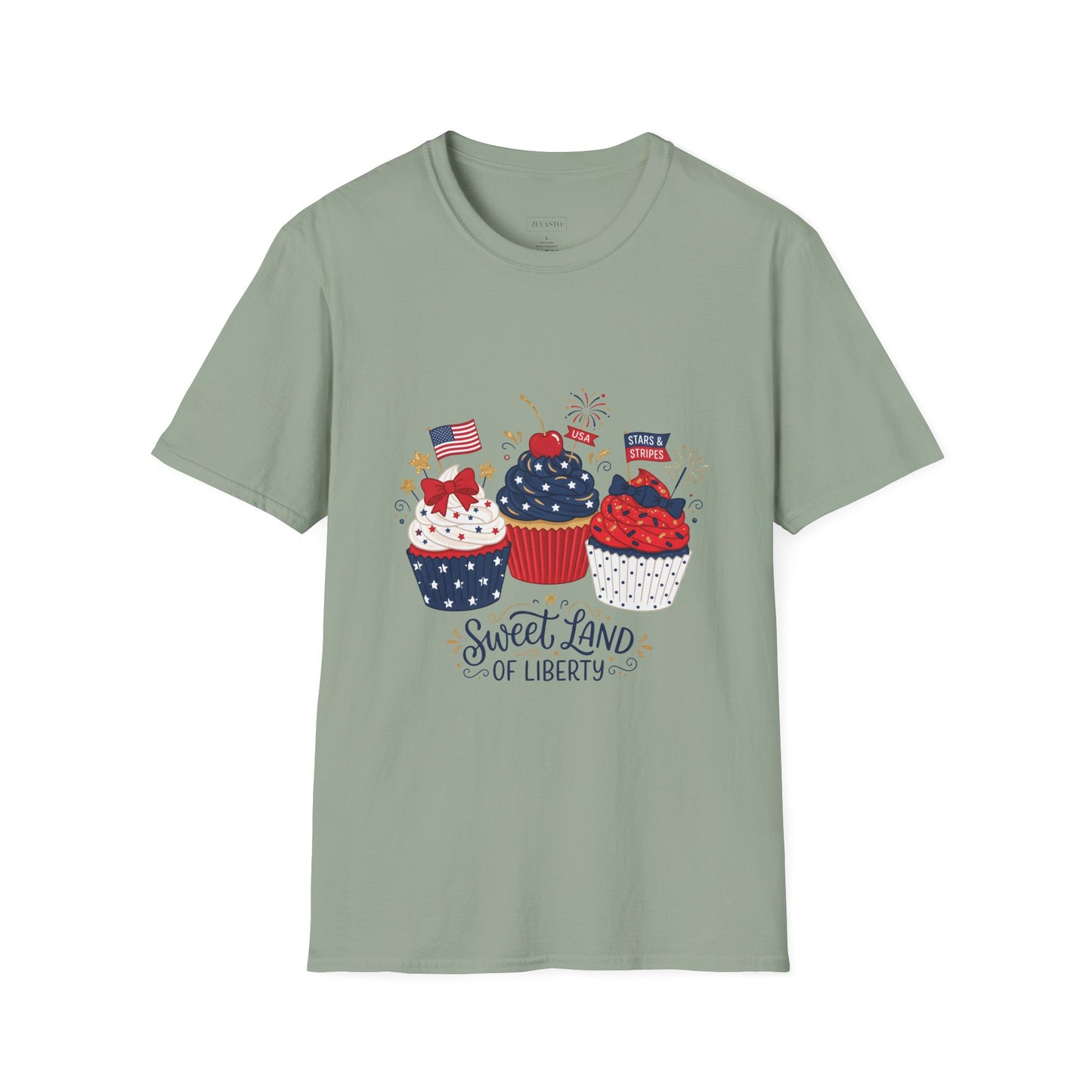 Patriotic Cupcakes T-Shirt — "Sweet Land of Liberty" 4th of July Tee