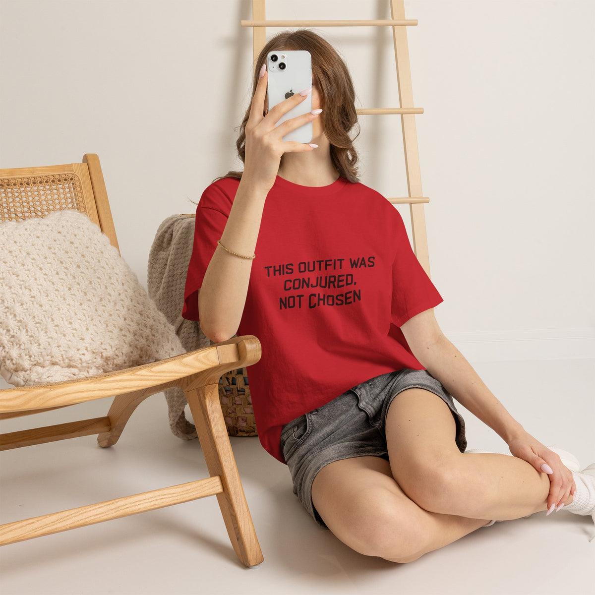 Unisex Heavy Cotton Tee - 'This Outfit Was Conjured, Not Chosen' - Funny Halloween T-shirt