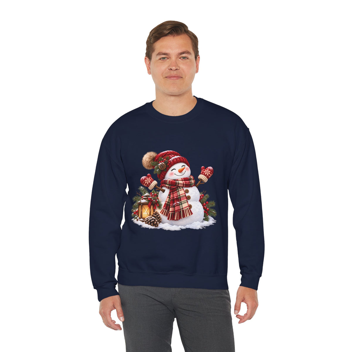Snowman Holiday Sweatshirt - Cozy Christmas Unisex Sweatshirt