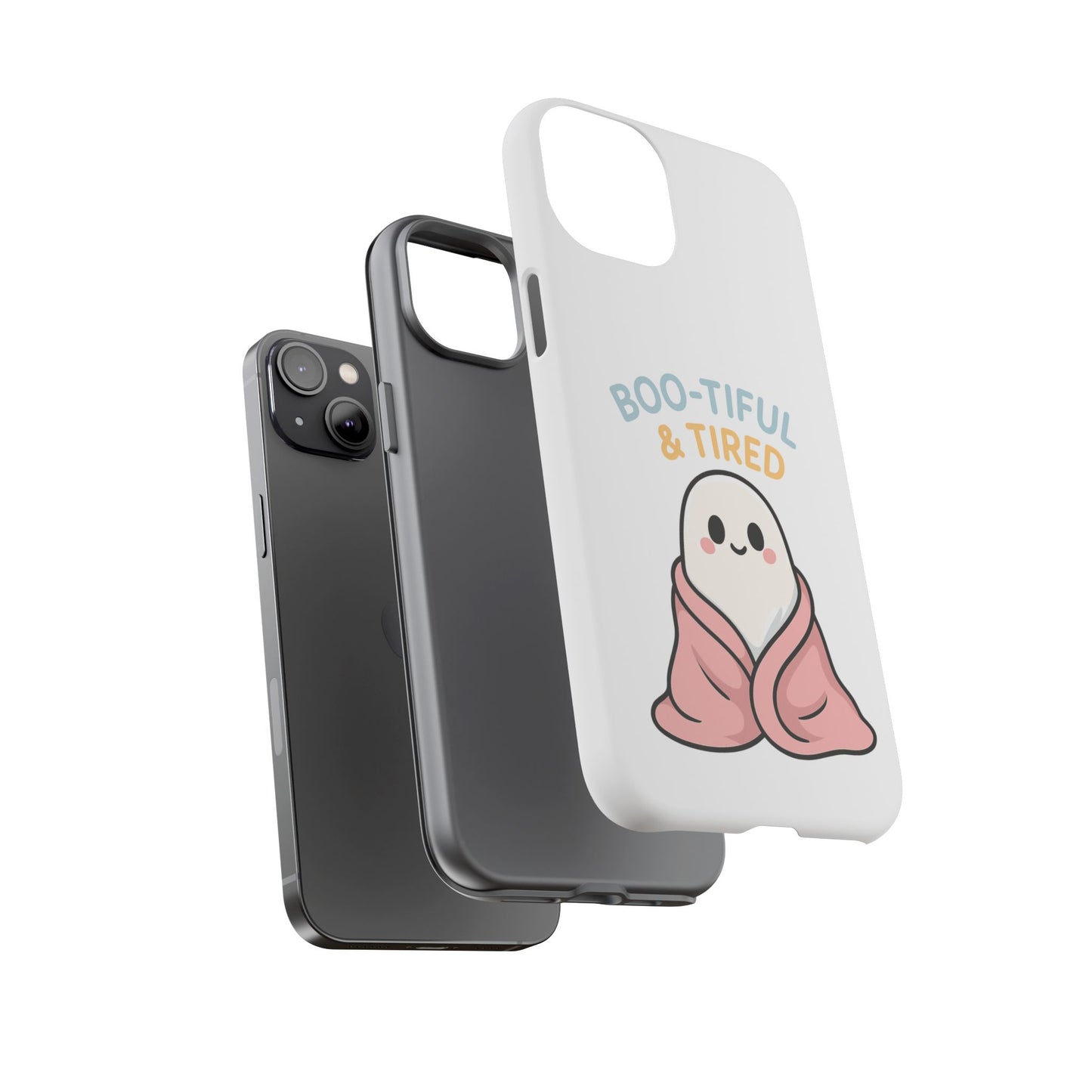 Boo-tiful & Tired Phone Case, Halloween-Themed Design