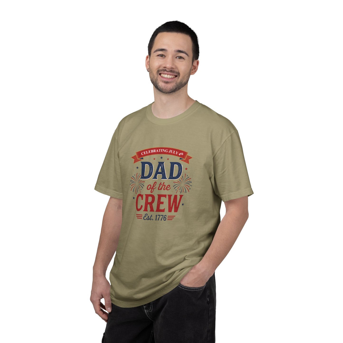 Dad of the Crew T-Shirt — Patriotic 4th of July Tee, Independence Day Shirt
